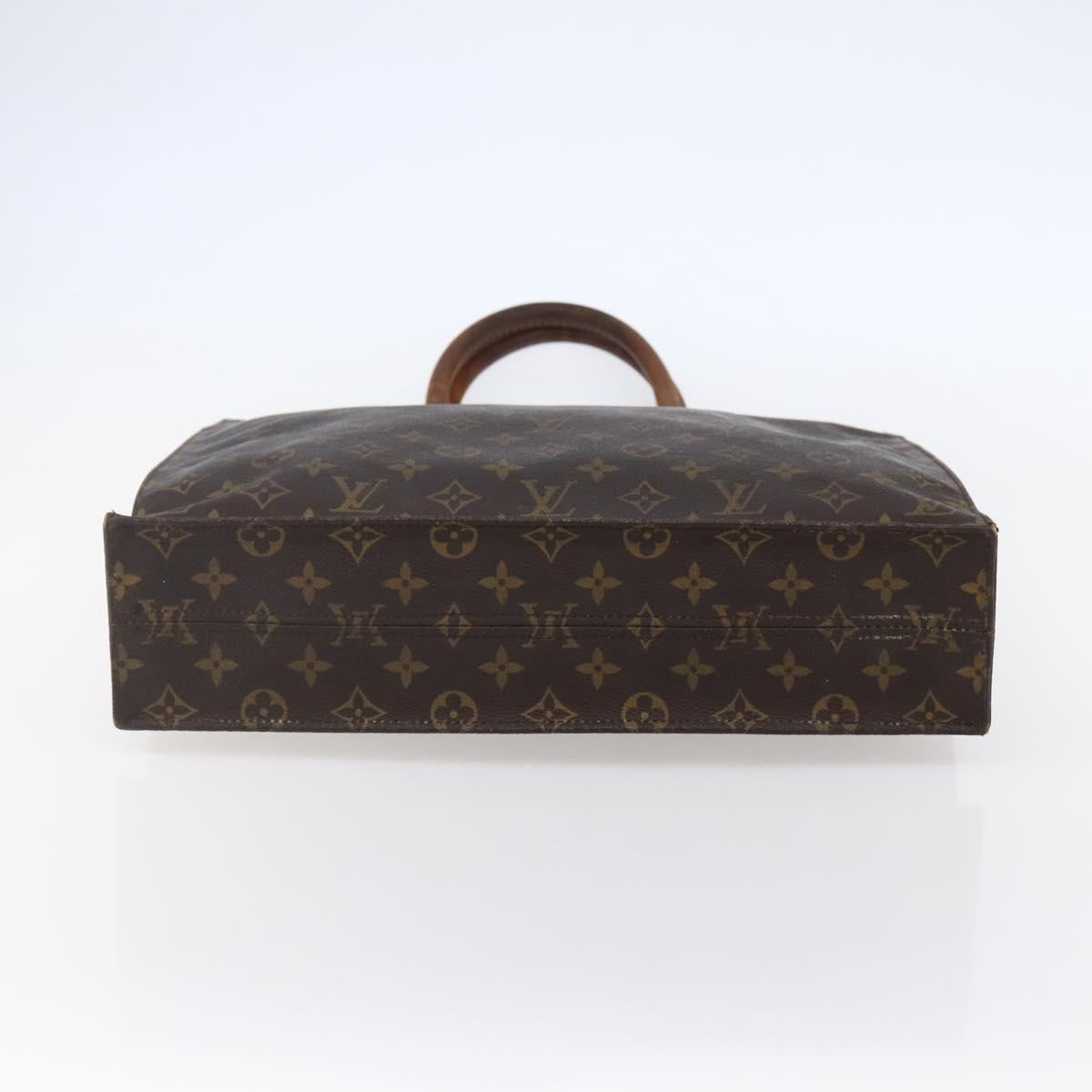 LOUIS VUITTON Monogram Sac Plat Hand Bag M51140 LV Auth bs30140