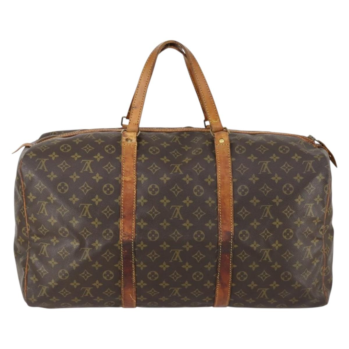 LOUIS VUITTON Monogram Sac Souple 55 Boston Bag M41622 LV Auth bs30141
