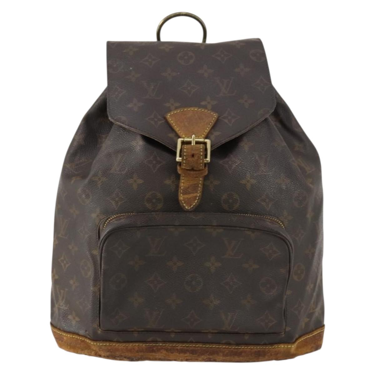 LOUIS VUITTON Monogram Montsouris GM Backpack M51135 LV Auth bs30142