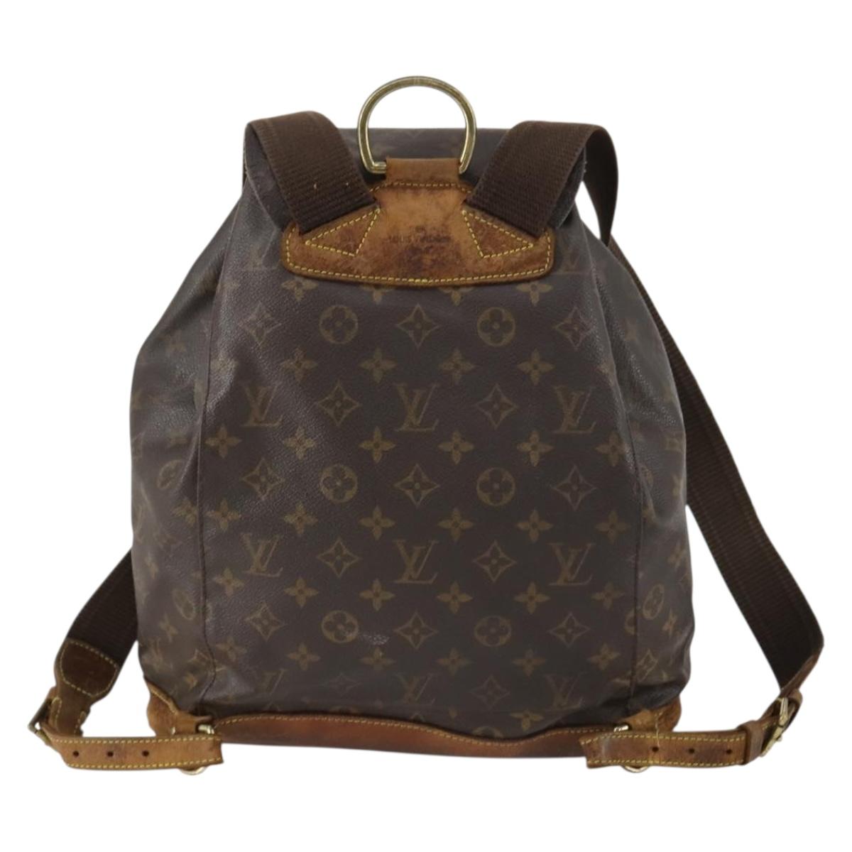 LOUIS VUITTON Monogram Montsouris GM Backpack M51135 LV Auth bs30142