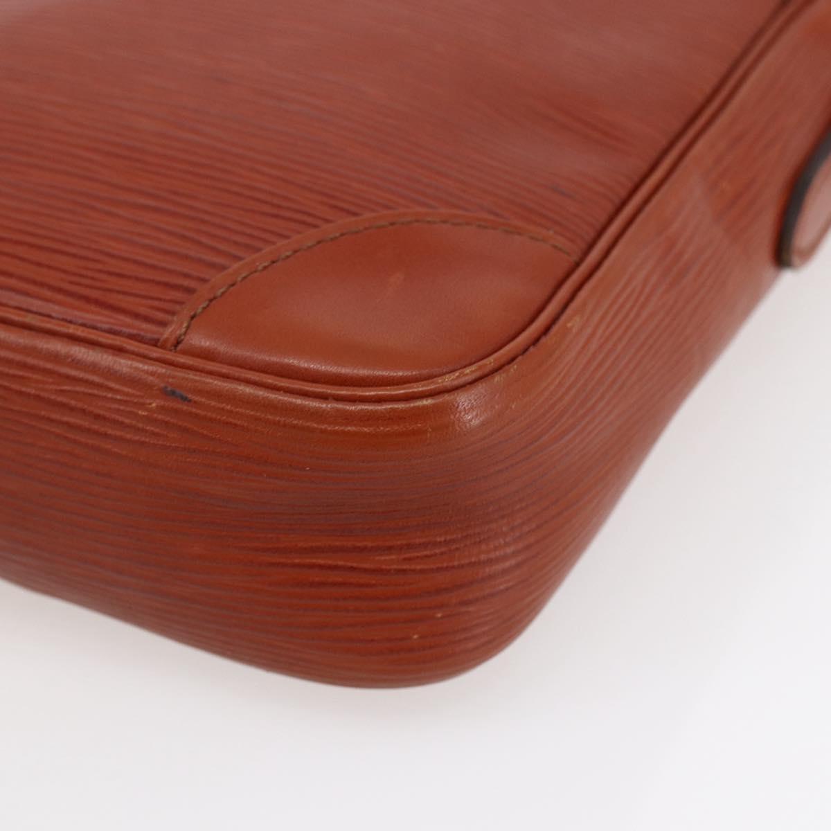 LOUIS VUITTON Epi Danube Shoulder Bag Brown M51694 LV Auth bs30146