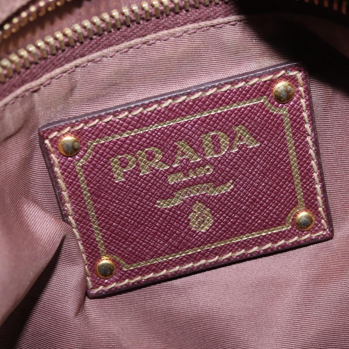 PRADA Tote Bag Nylon Khaki Gold Auth bs30152
