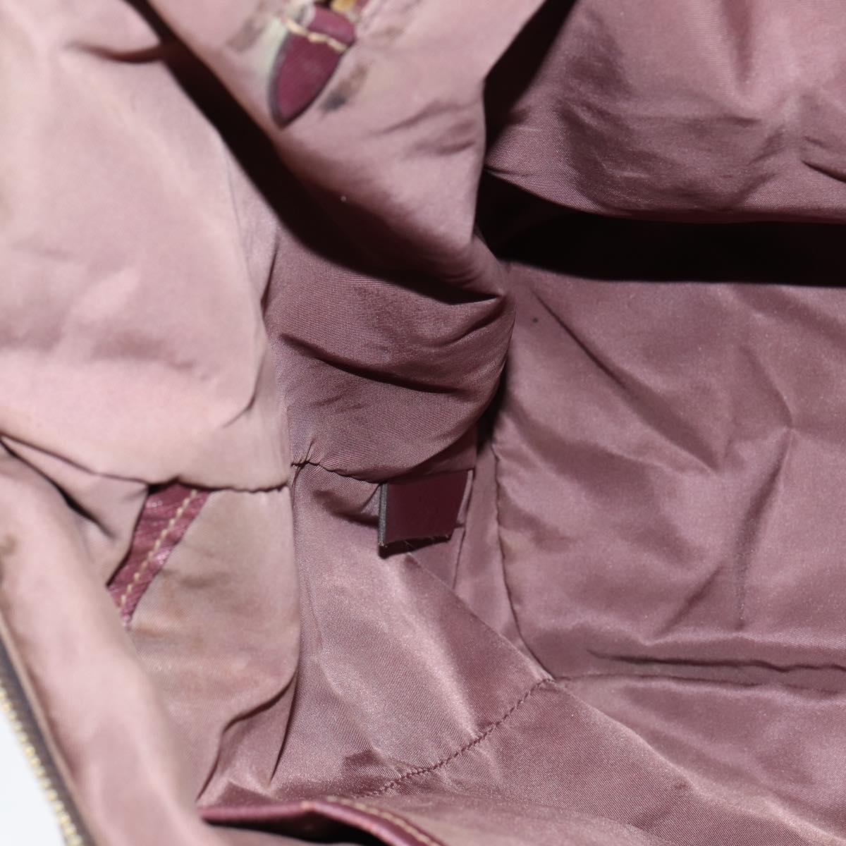 PRADA Tote Bag Nylon Khaki Gold Auth bs30152