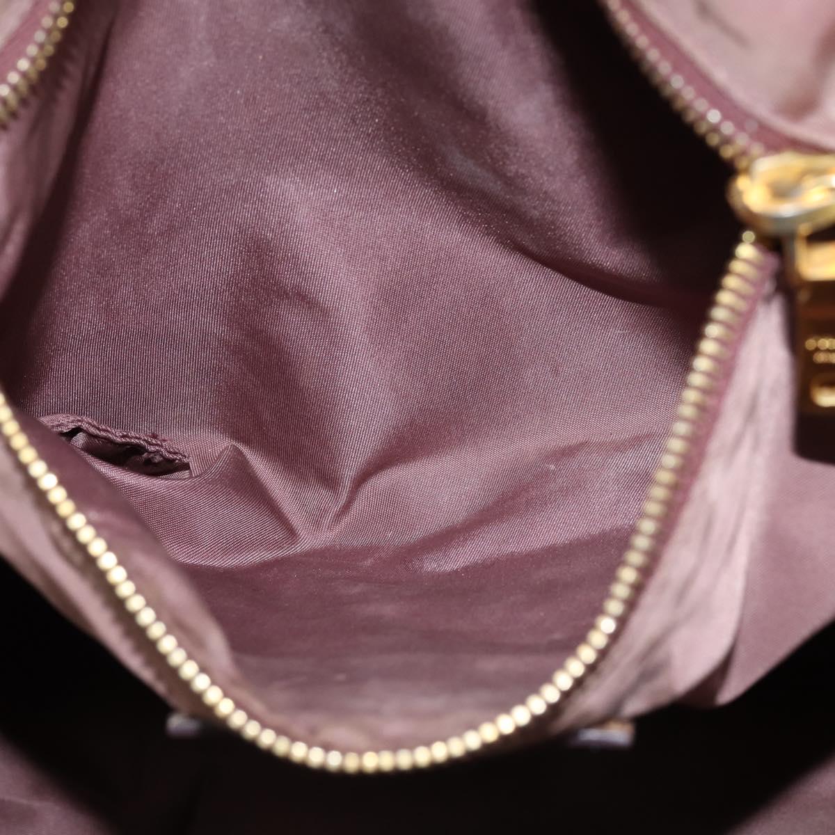 PRADA Tote Bag Nylon Khaki Gold Auth bs30152