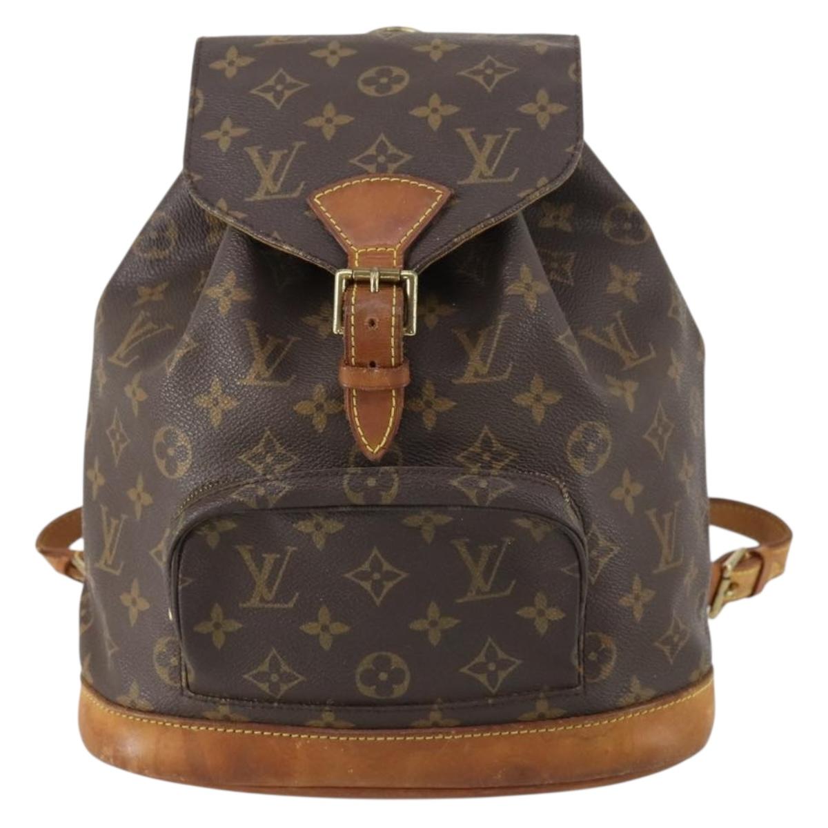 LOUIS VUITTON Monogram Montsouris MM Backpack M51136 LV Auth bs30167