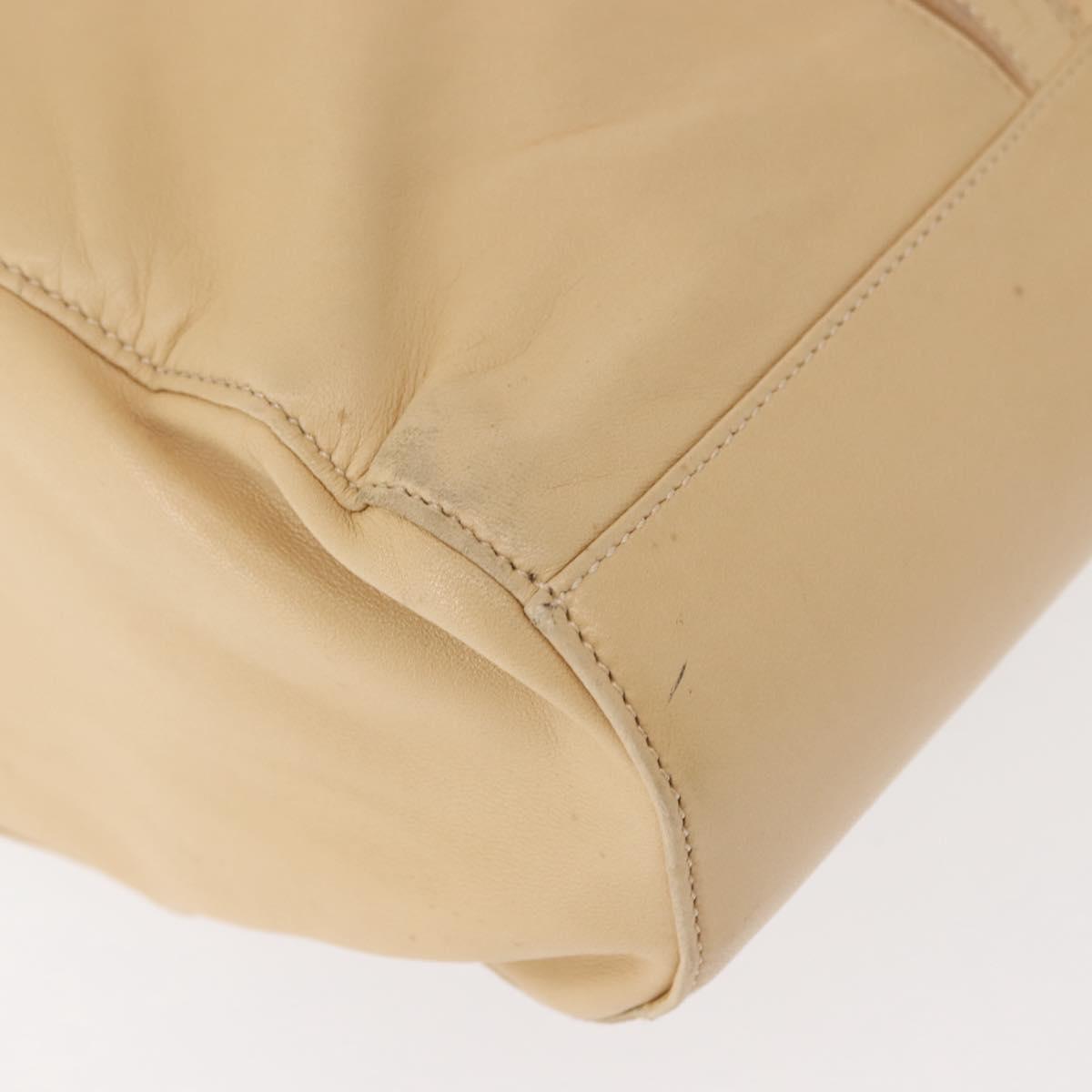 LOEWE Tote Bag Nappa leather Beige Gold Auth bs30179