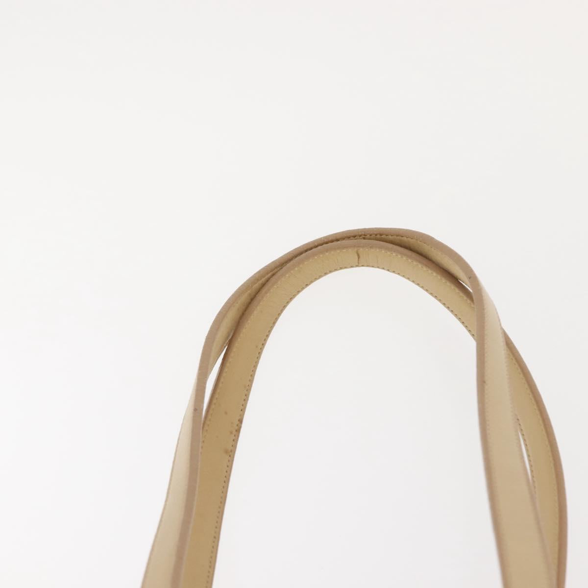 LOEWE Tote Bag Nappa leather Beige Gold Auth bs30179