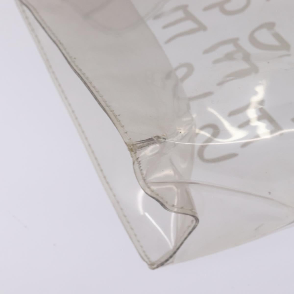 HERMES Vinyl Kelly Hand Bag Vinyl Clear Auth bs30181