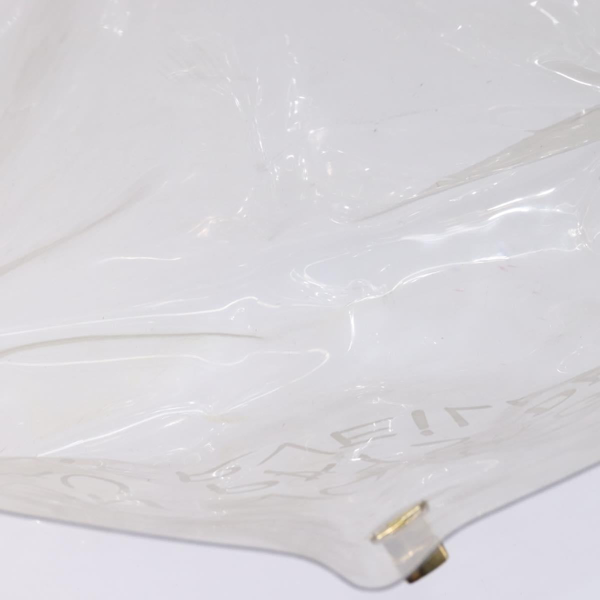 HERMES Vinyl Kelly Hand Bag Vinyl Clear Auth bs30181