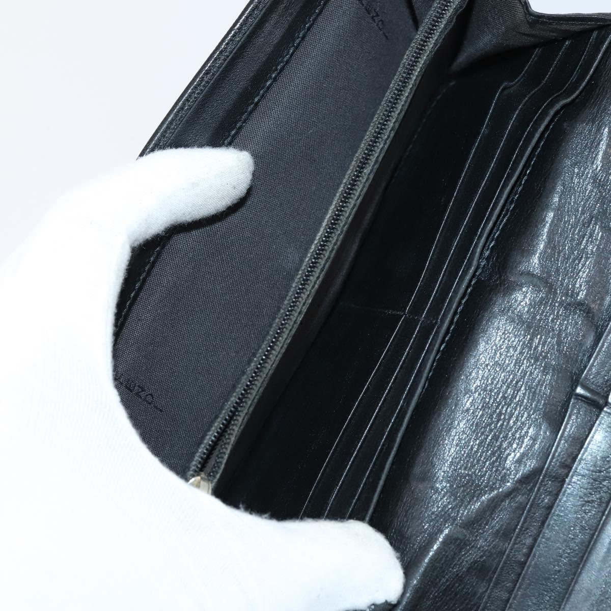 FENDI Zucca Canvas Wallet Leather 7Set Black Brown Auth bs30186