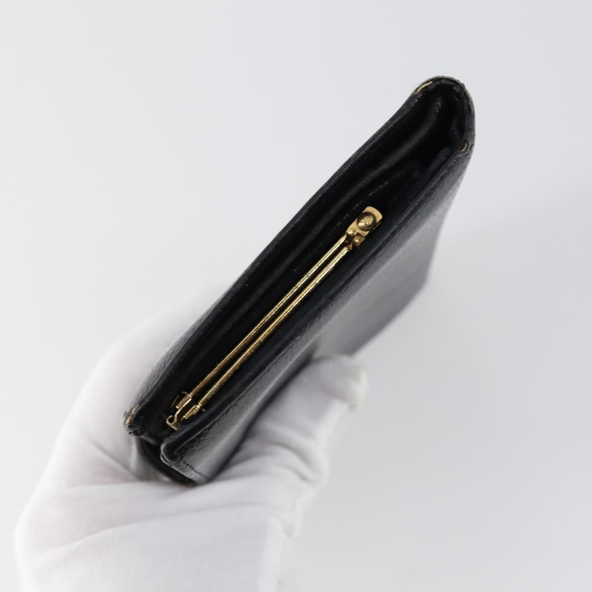 CHANEL Wallet Leather 3Set Black CC Auth bs30194