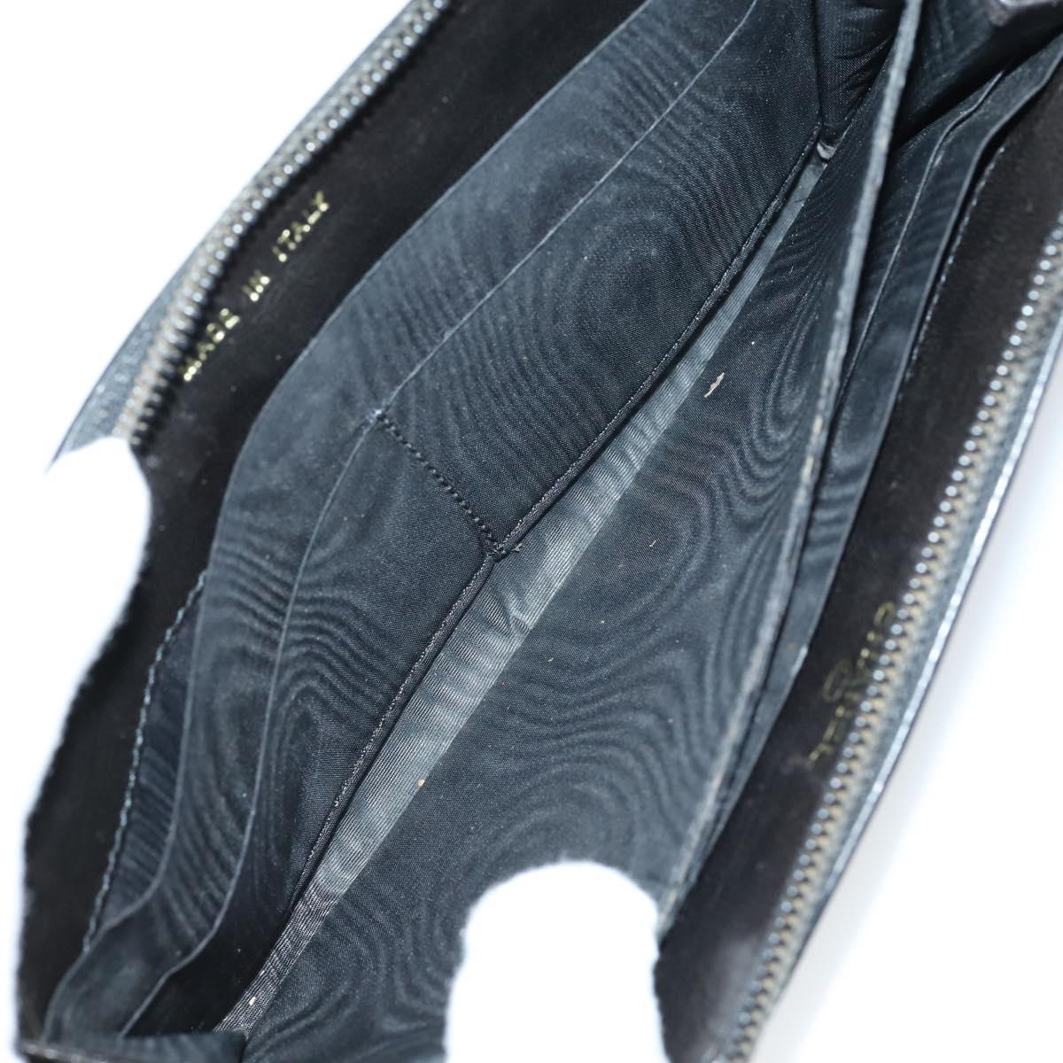 CHANEL Wallet Enamel Leather 3Set Black Red CC Auth bs30195