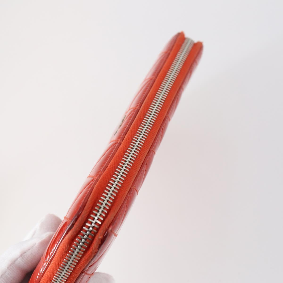 CHANEL Wallet Enamel Leather 3Set Black Red CC Auth bs30195