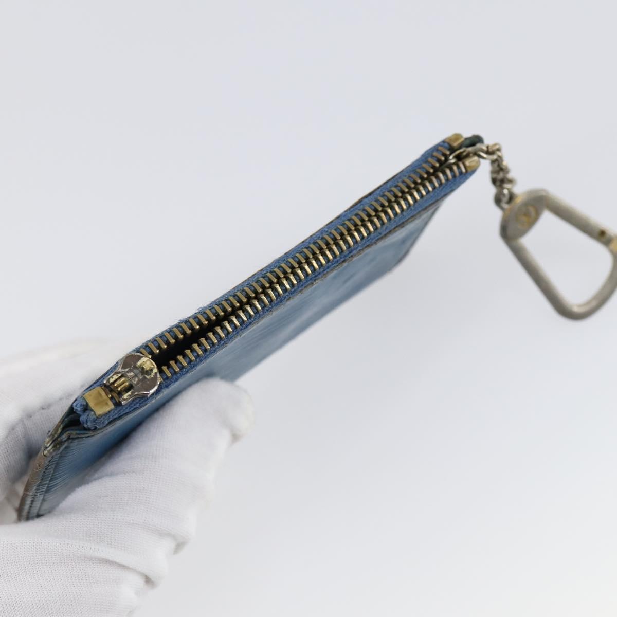 LOUIS VUITTON Monogram Epi Coin Purse 3 Set Blue Black LV Auth bs30196