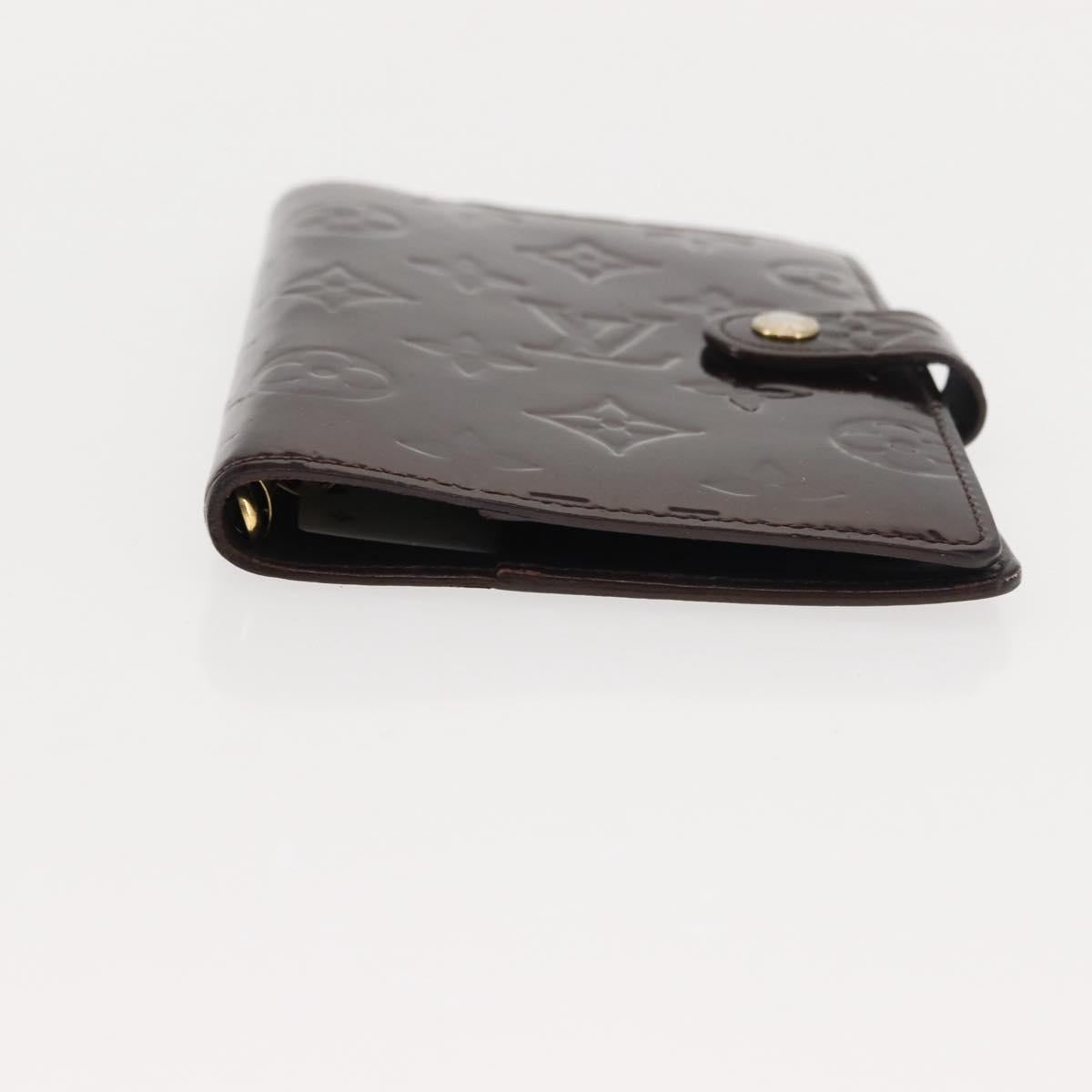 LOUIS VUITTON Monogram Vernis Mat Agenda PM Day Planner Cover 2Set Auth bs30197
