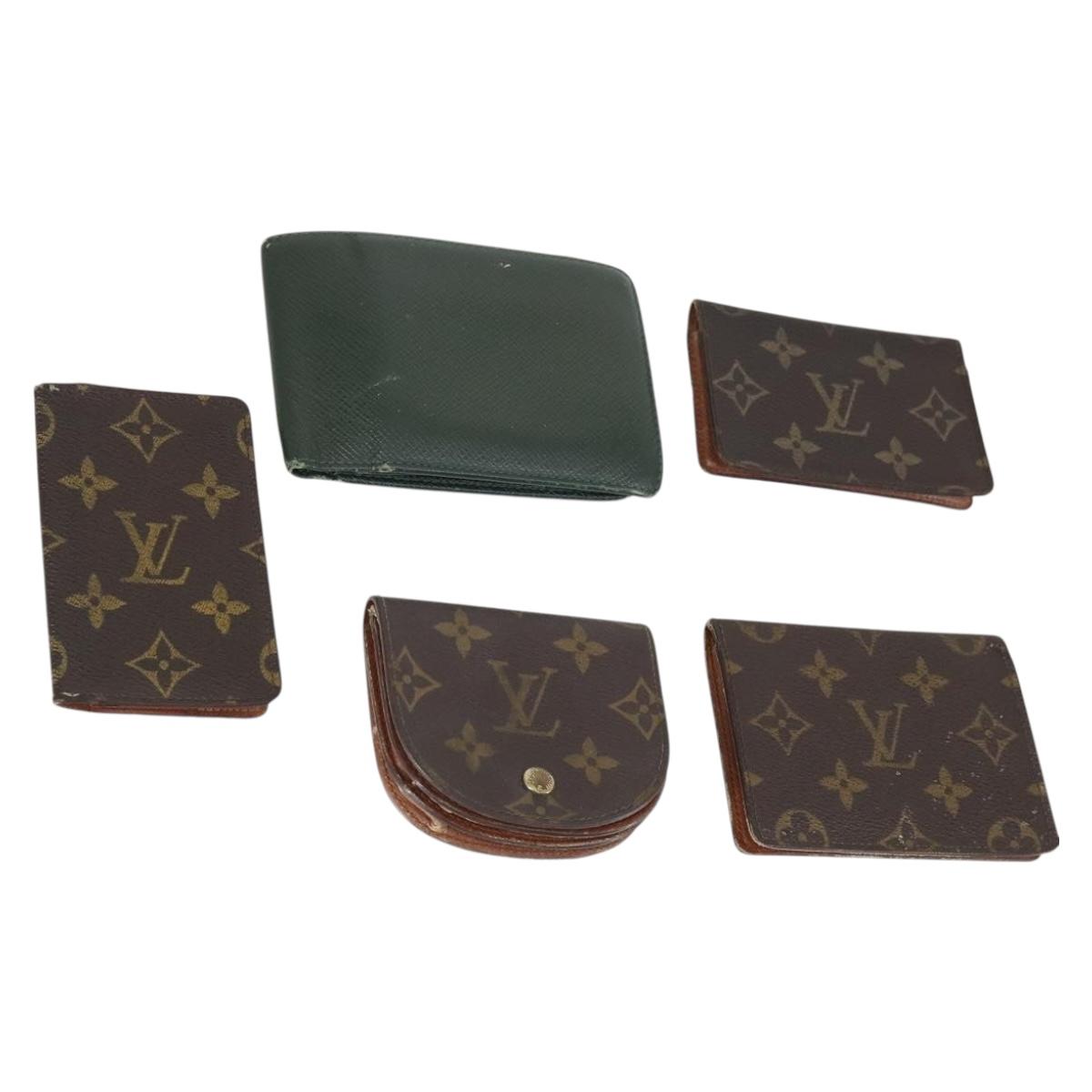 LOUIS VUITTON Monogram Taiga Card Case 5 Set Epicea LV Auth bs30198
