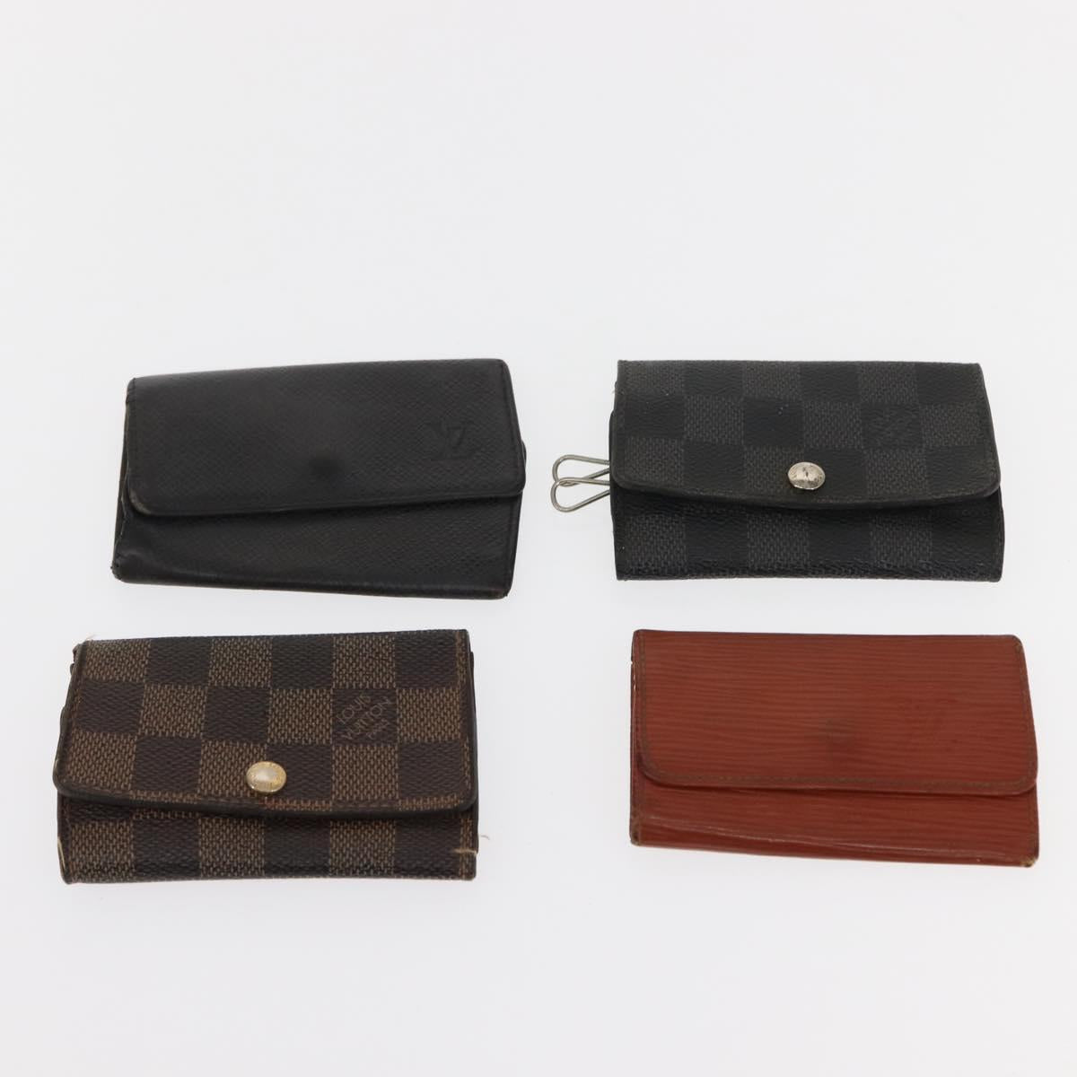 LOUIS VUITTON Monogram Epi Vernis Damier Coin Purse Key Case 12Set Auth bs30199