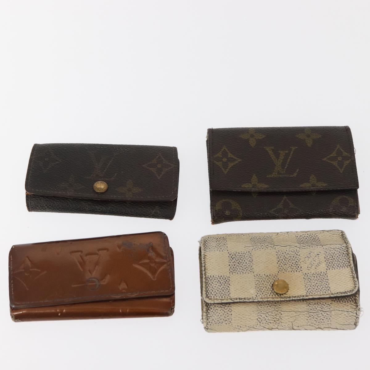 LOUIS VUITTON Monogram Epi Vernis Damier Coin Purse Key Case 12Set Auth bs30199