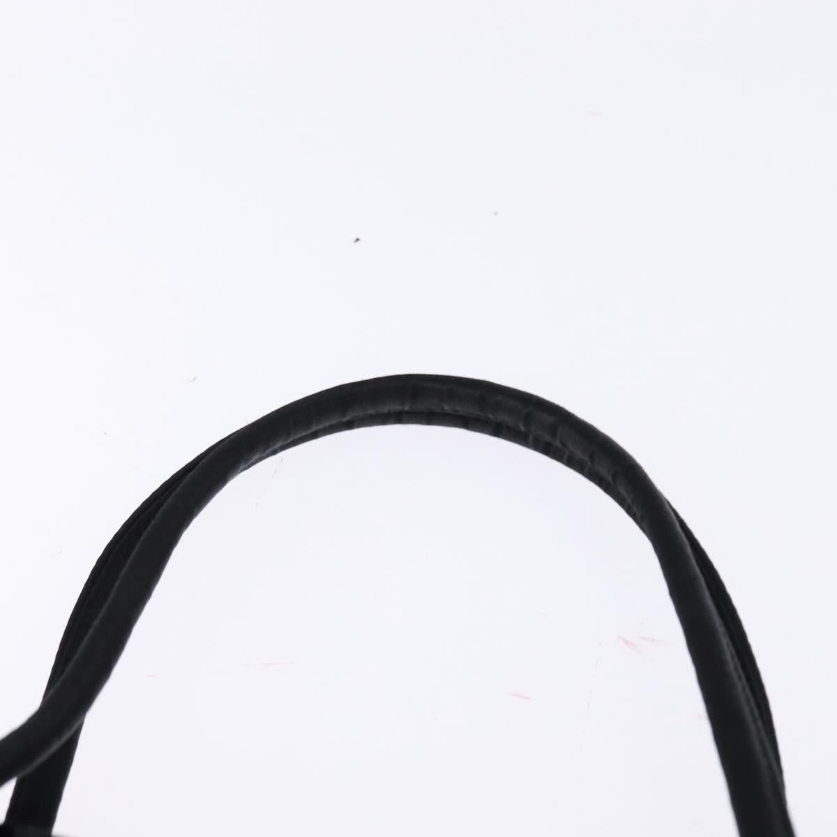 BOTTEGA VENETA Hand Bag Velor Satin Black Auth bs30208