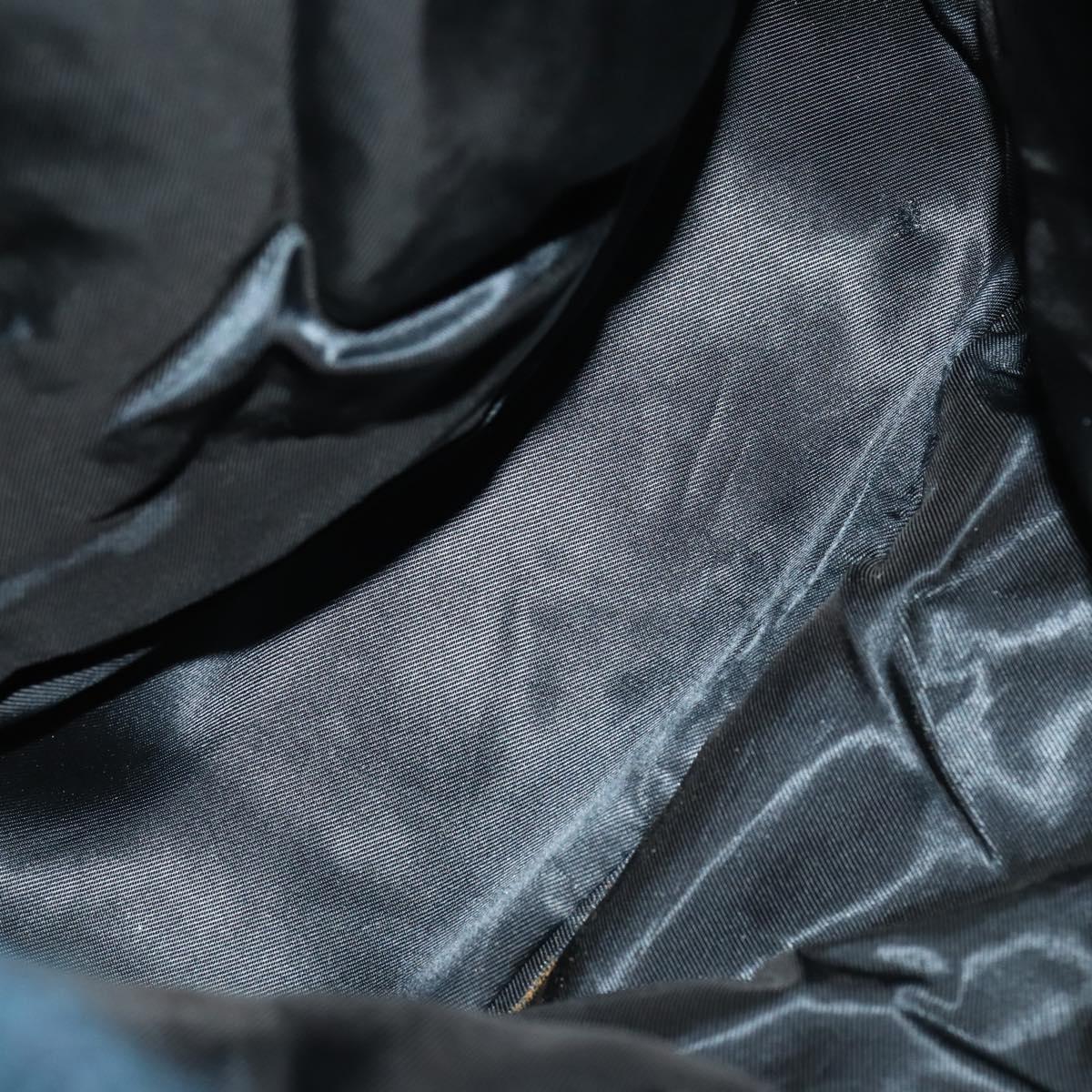 CELINE Circle Backpack Nylon Navy Gold Auth bs30214