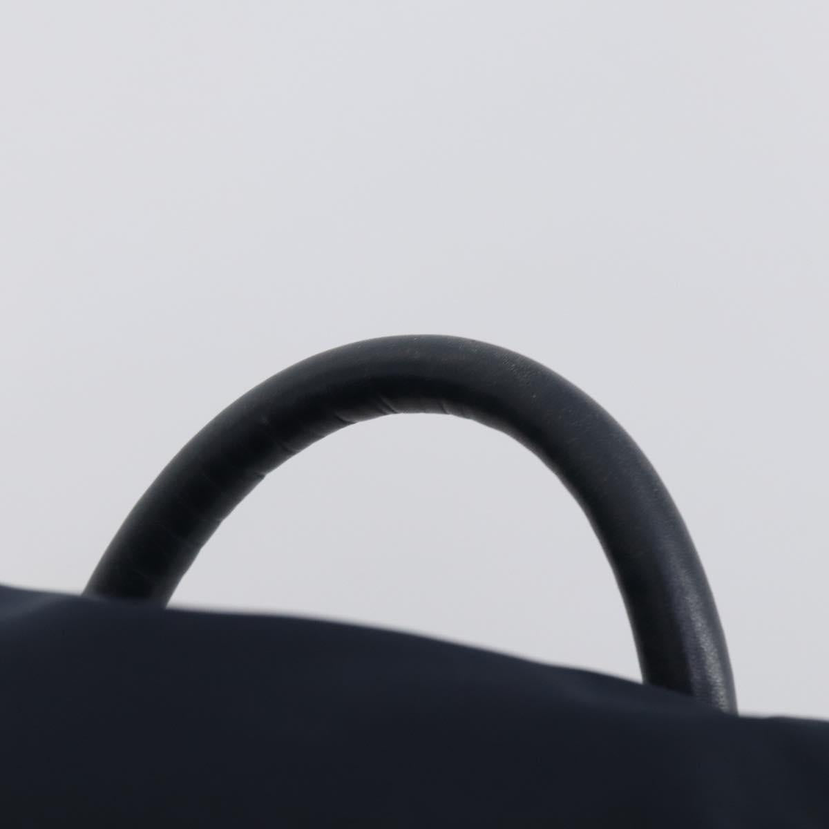 CELINE Circle Backpack Nylon Navy Gold Auth bs30214