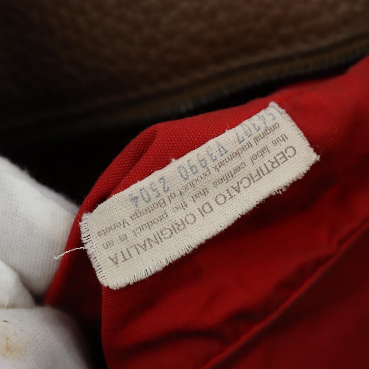 BOTTEGA VENETA Shoulder Bag Punching leather Brown Gold Auth bs30220