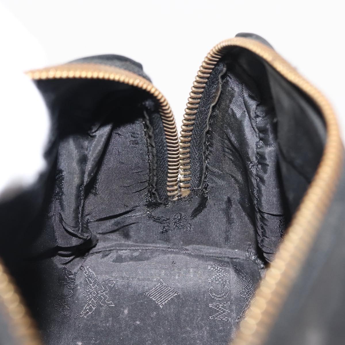 MCM Vicetos Logogram Mini Hand Bag PVC Leather Black Gold Auth bs30228