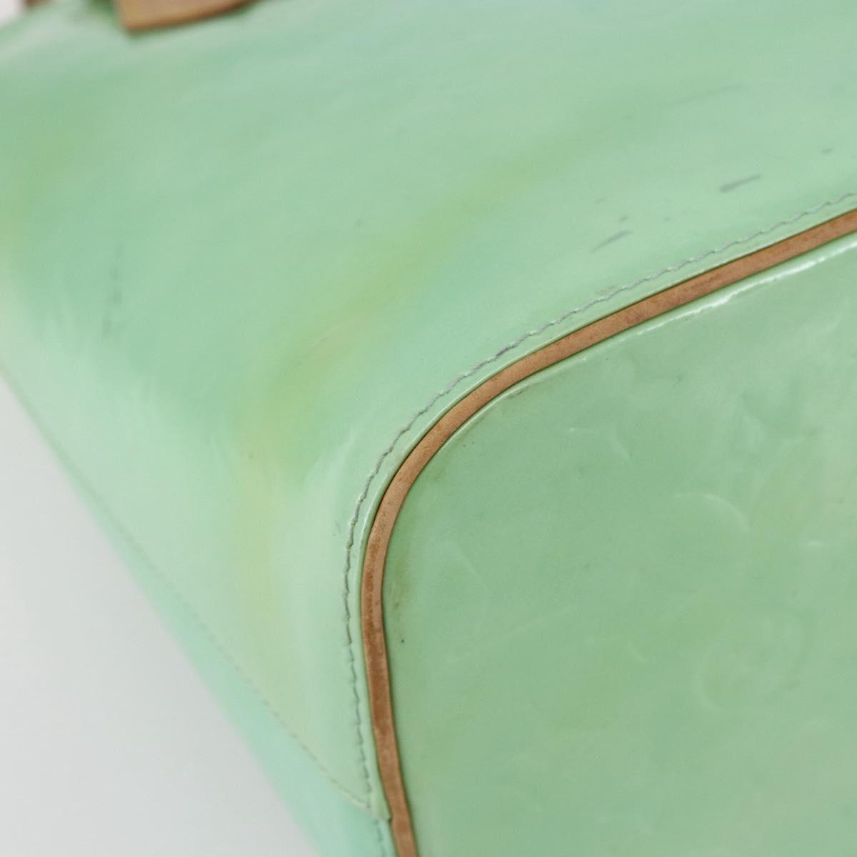 LOUIS VUITTON Monogram Vernis Houston Hand Bag Peppermint M91303 LV Auth bs30229