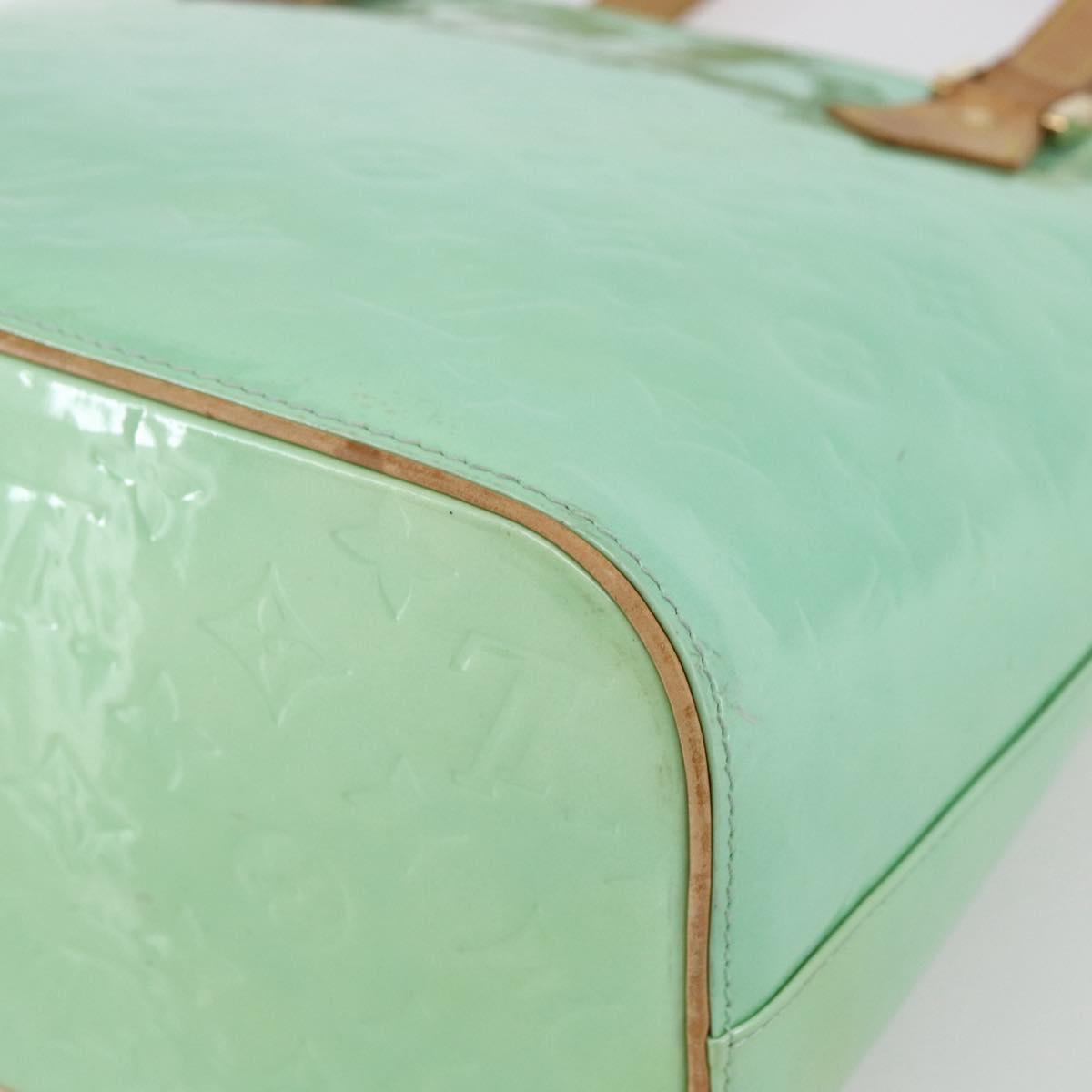 LOUIS VUITTON Monogram Vernis Houston Hand Bag Peppermint M91303 LV Auth bs30229