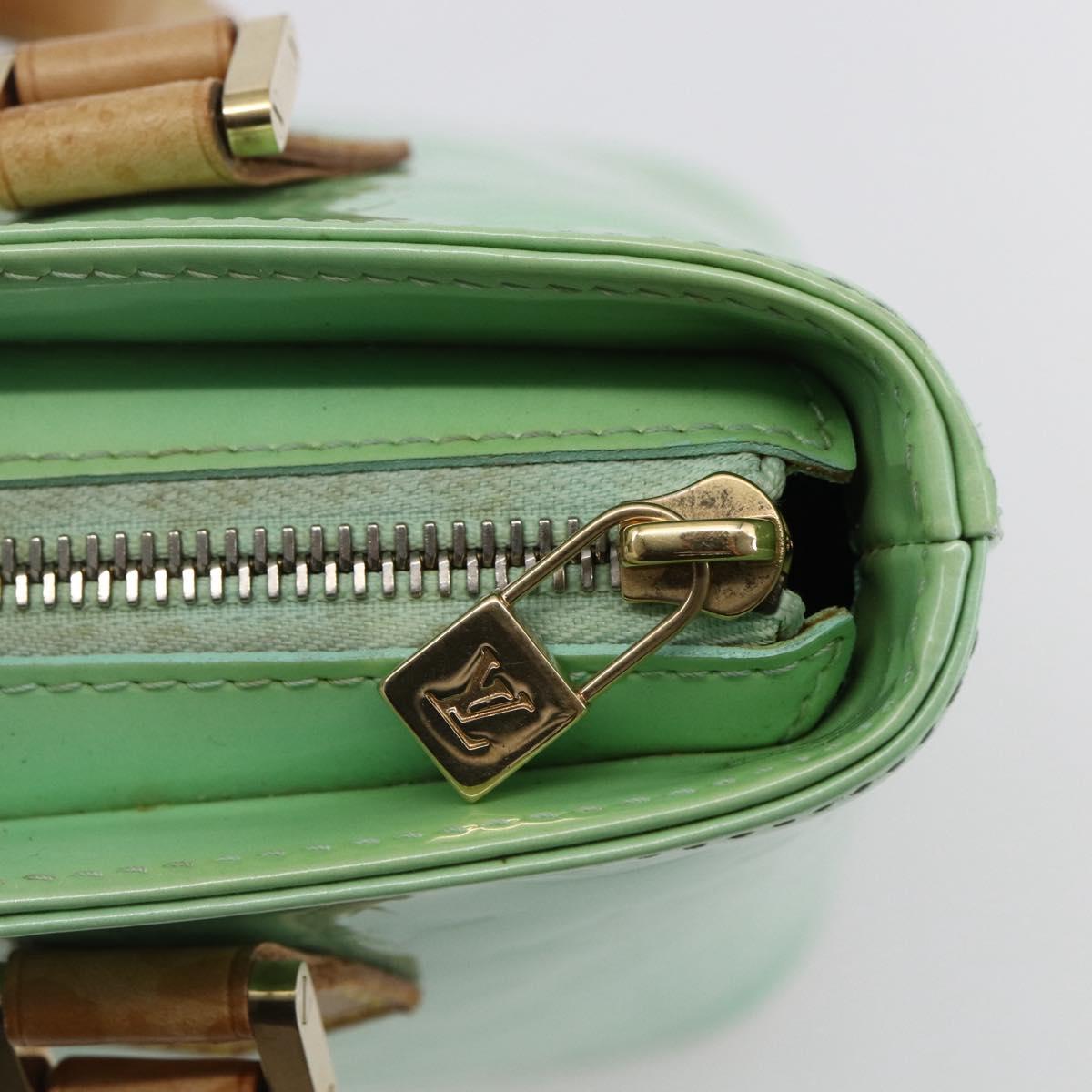 LOUIS VUITTON Monogram Vernis Houston Hand Bag Peppermint M91303 LV Auth bs30229