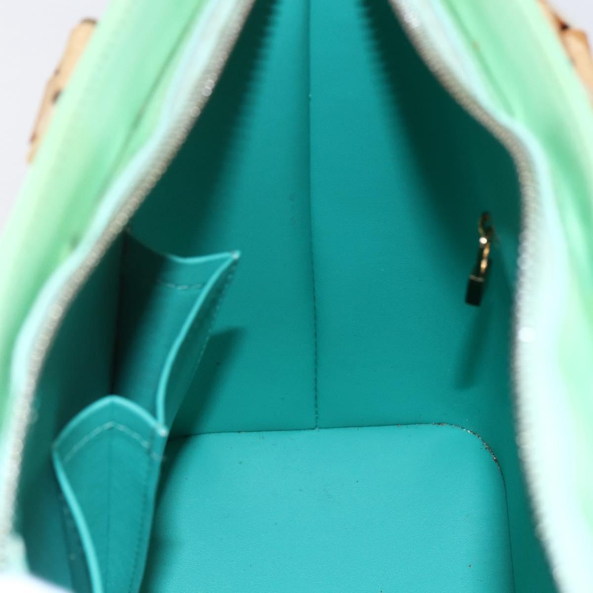 LOUIS VUITTON Monogram Vernis Houston Hand Bag Peppermint M91303 LV Auth bs30229