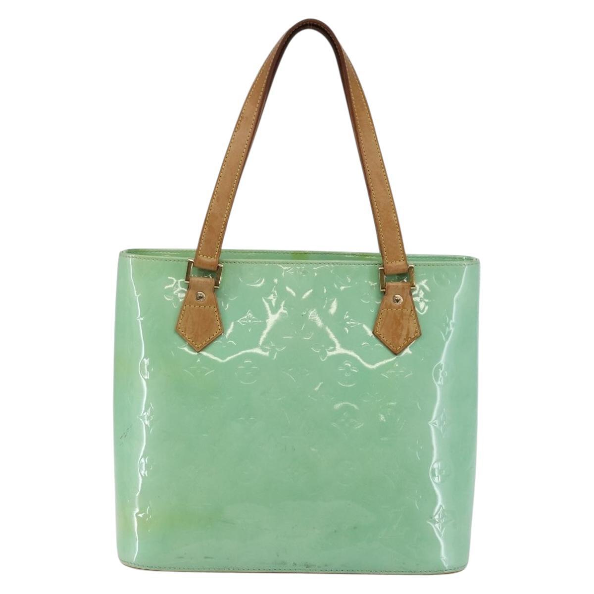 LOUIS VUITTON Monogram Vernis Houston Hand Bag Peppermint M91303 LV Auth bs30229