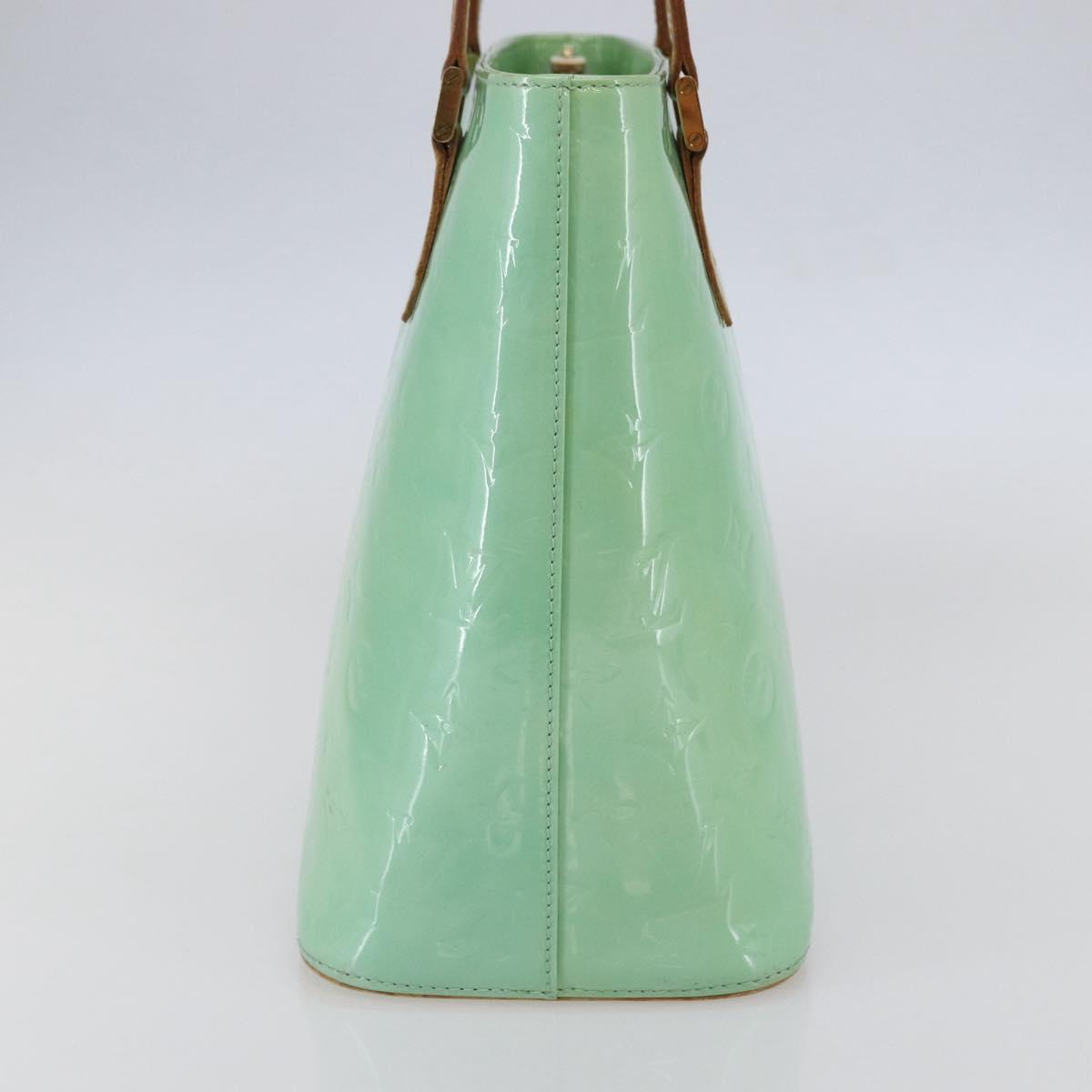 LOUIS VUITTON Monogram Vernis Houston Hand Bag Peppermint M91303 LV Auth bs30229