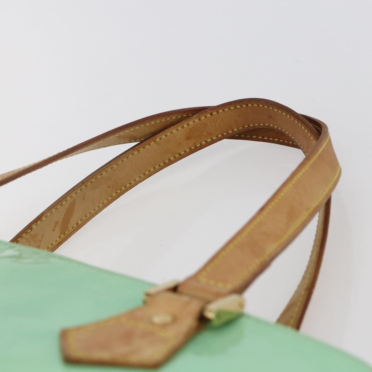LOUIS VUITTON Monogram Vernis Houston Hand Bag Peppermint M91303 LV Auth bs30229