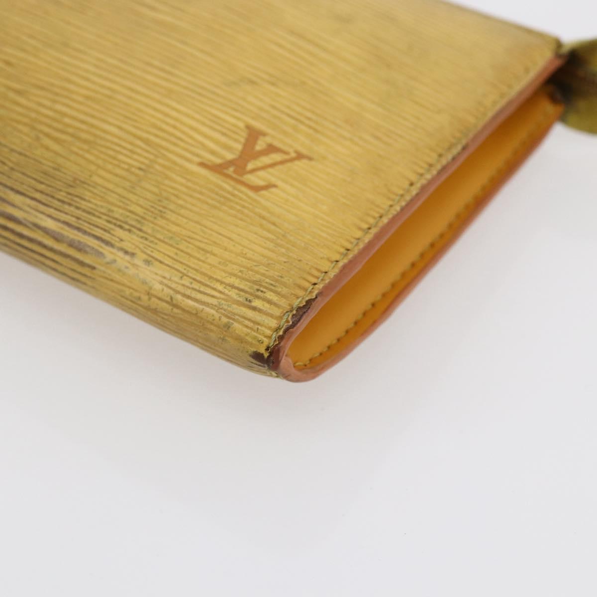 LOUIS VUITTON Epi Pochette Accessoires Pouch Yellow M52989 LV Auth bs30233