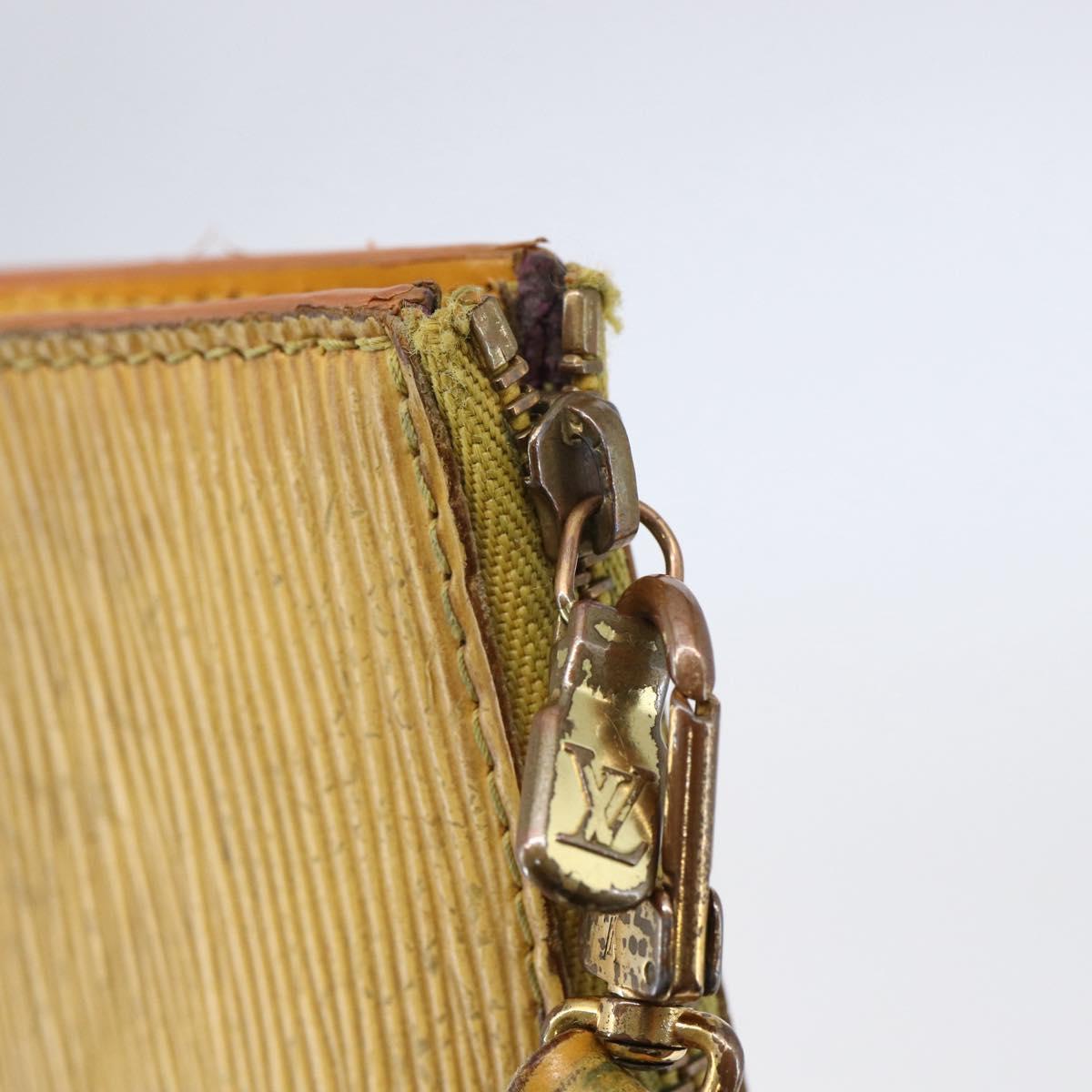 LOUIS VUITTON Epi Pochette Accessoires Pouch Yellow M52989 LV Auth bs30233