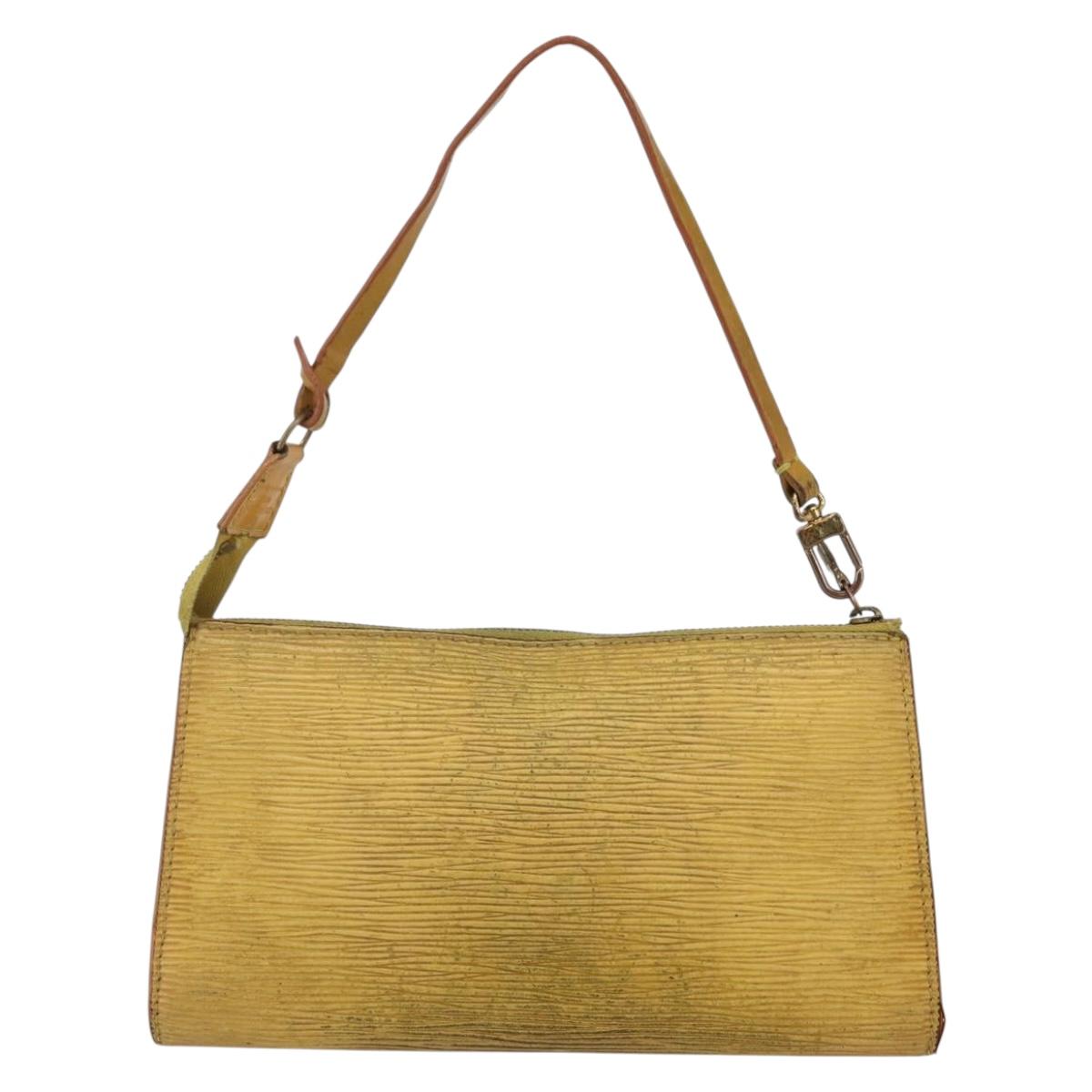 LOUIS VUITTON Epi Pochette Accessoires Pouch Yellow M52989 LV Auth bs30233