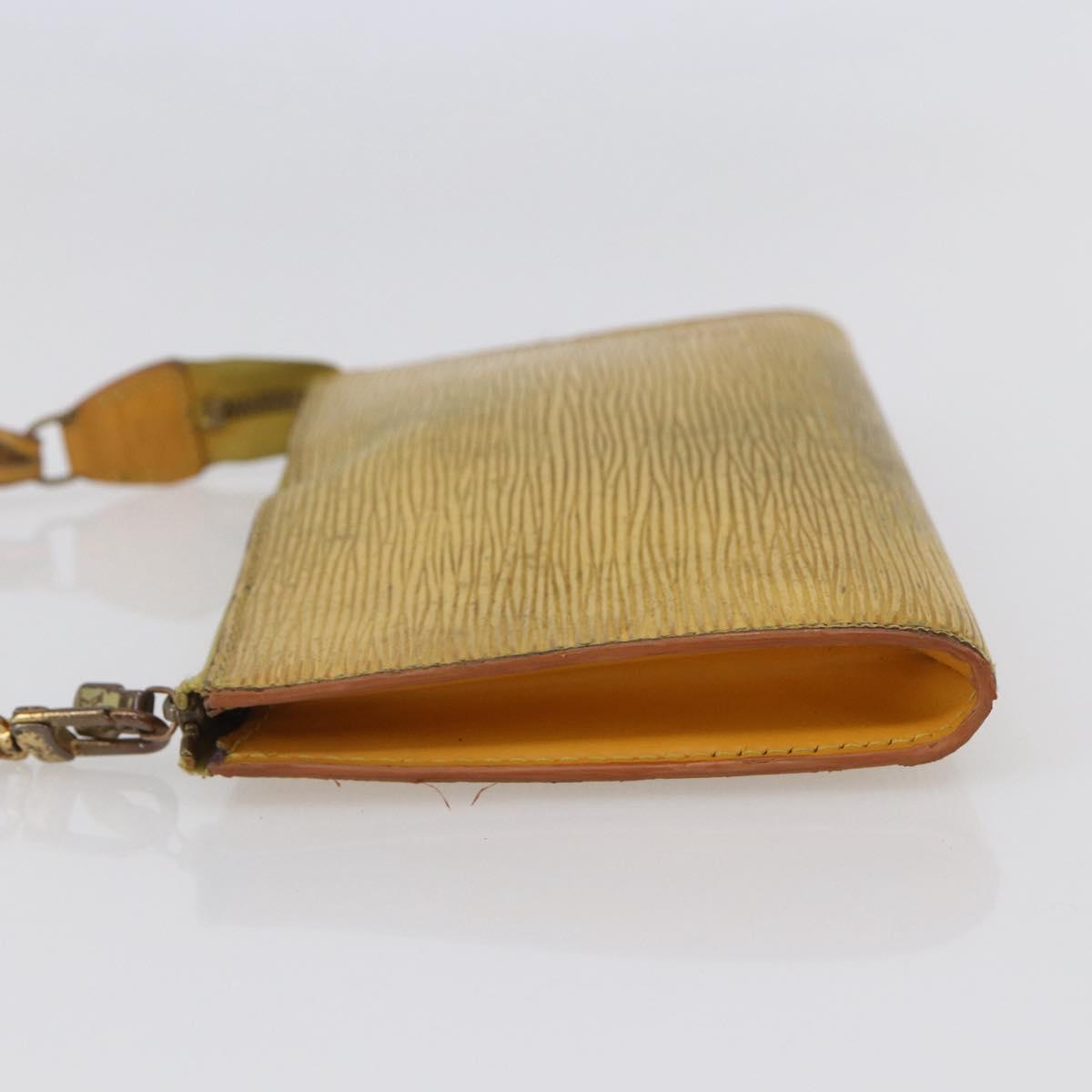 LOUIS VUITTON Epi Pochette Accessoires Pouch Yellow M52989 LV Auth bs30233