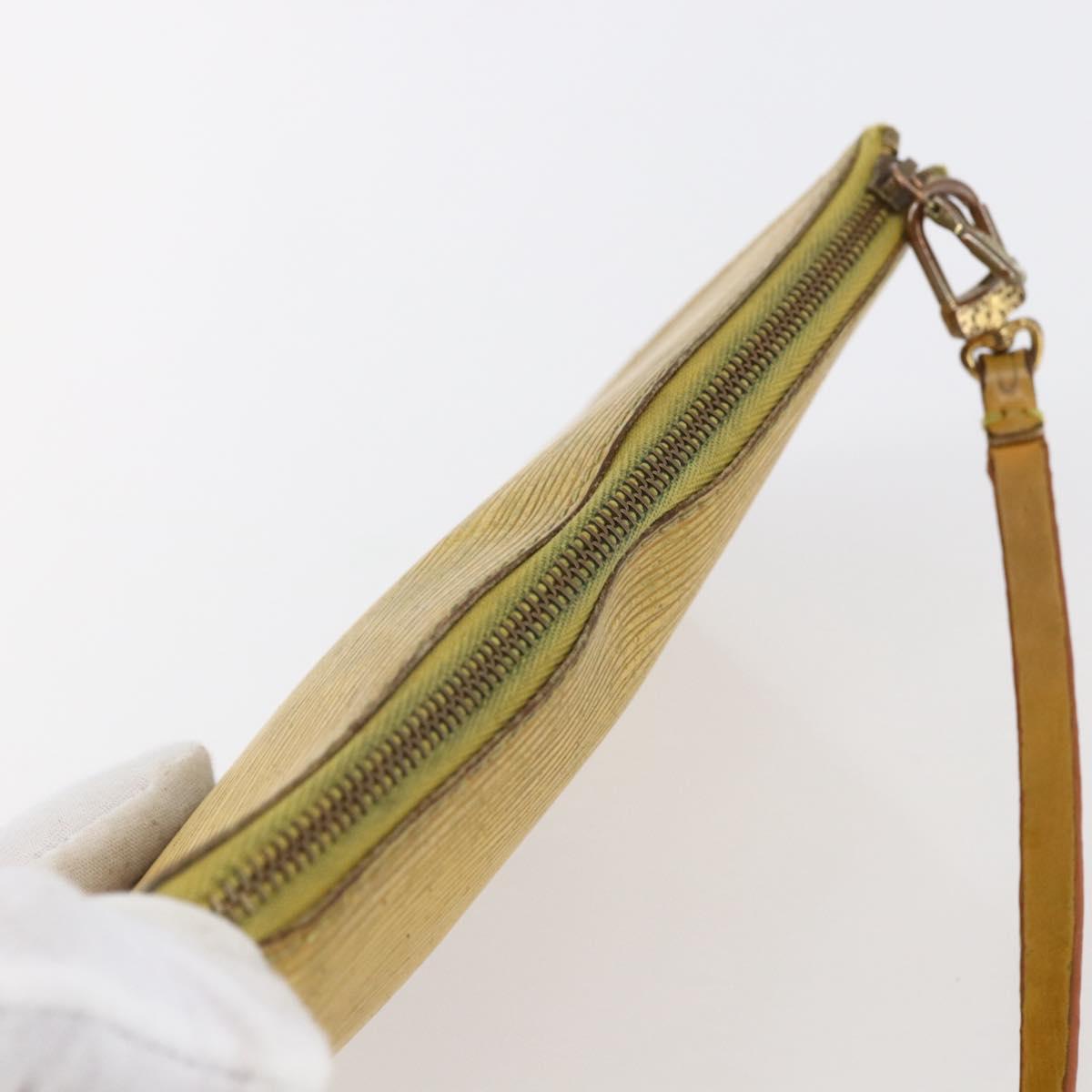 LOUIS VUITTON Epi Pochette Accessoires Pouch Yellow M52989 LV Auth bs30233