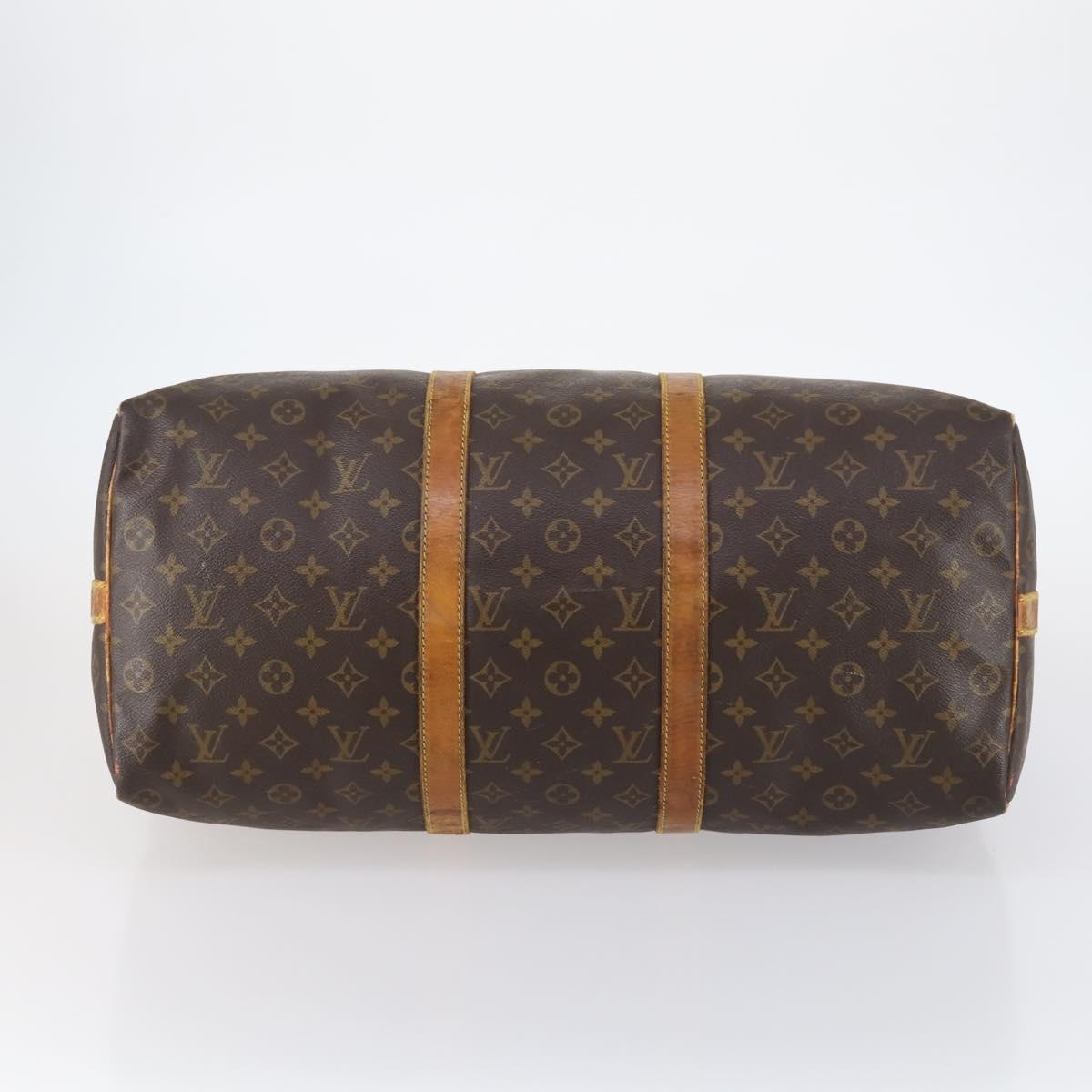 LOUIS VUITTON Monogram Keepall Bandouliere 55 Boston Bag M41414 LV Auth bs30234