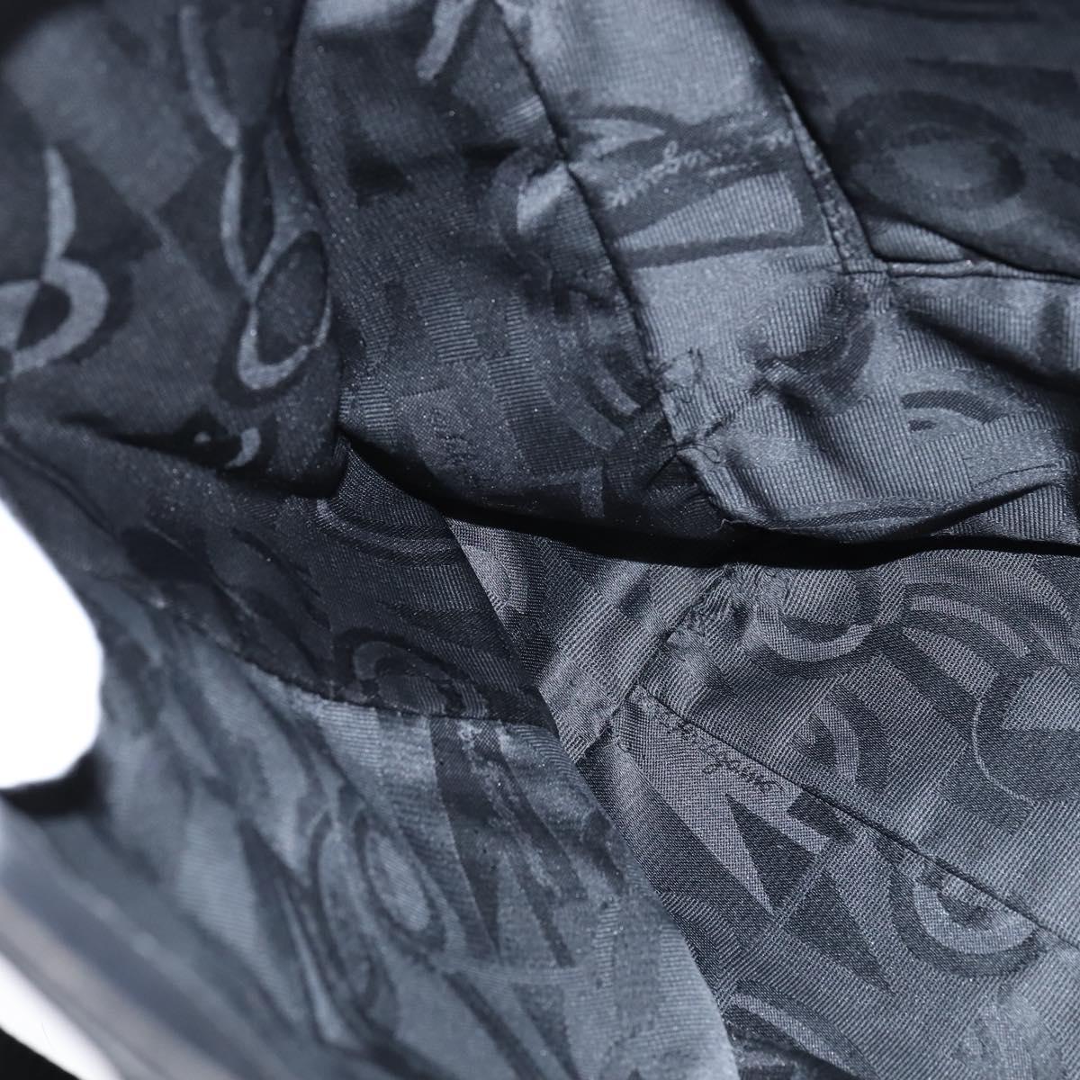 Salvatore Ferragamo Vala Tote Bag Leather Black Gold Auth bs30236