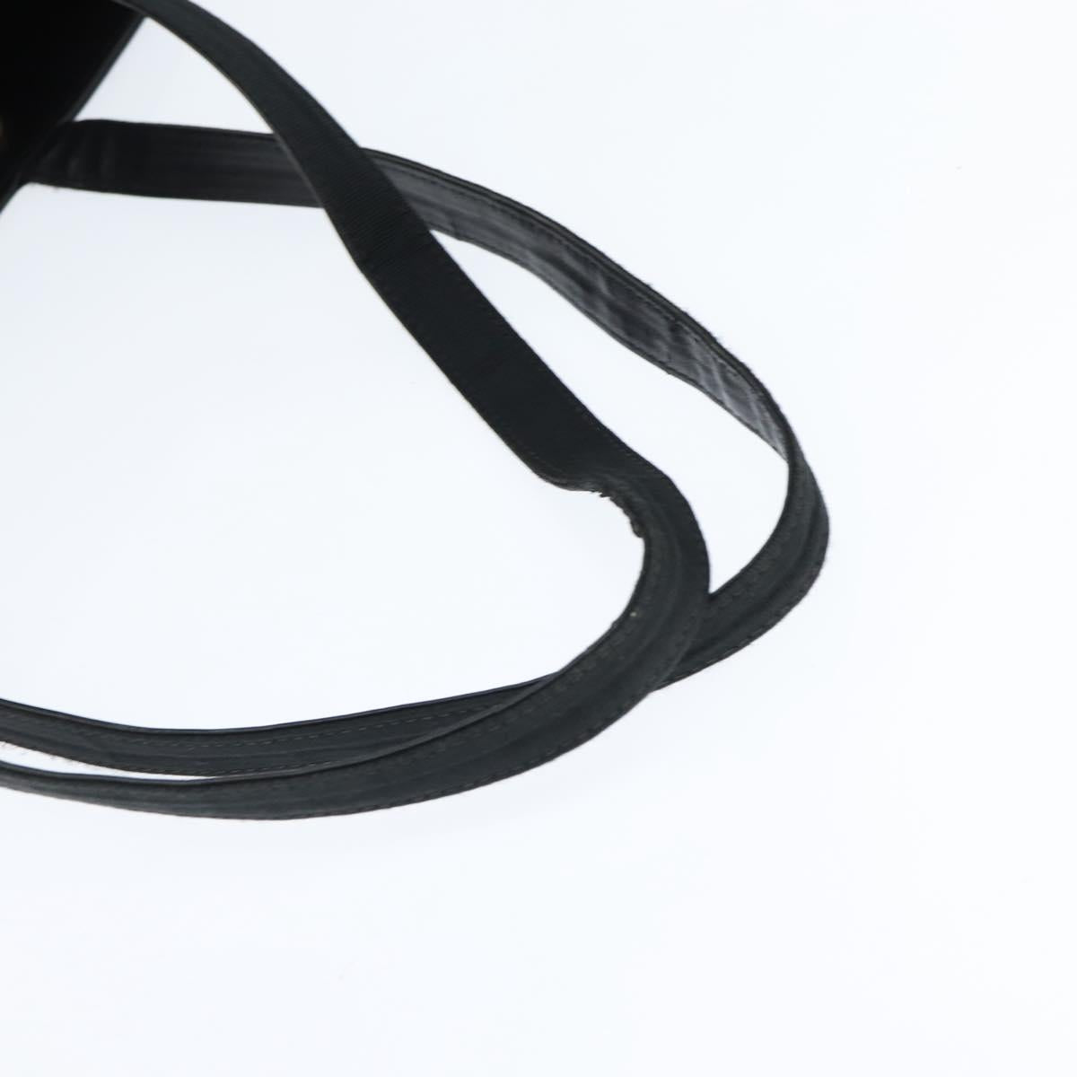 Salvatore Ferragamo Vala Tote Bag Leather Black Gold Auth bs30236