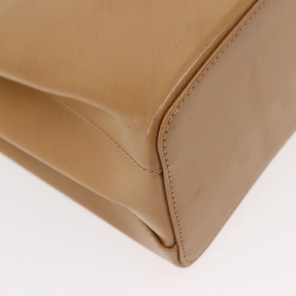 CARTIER Trinity Hand Bag Leather Beige Gold Auth bs30237