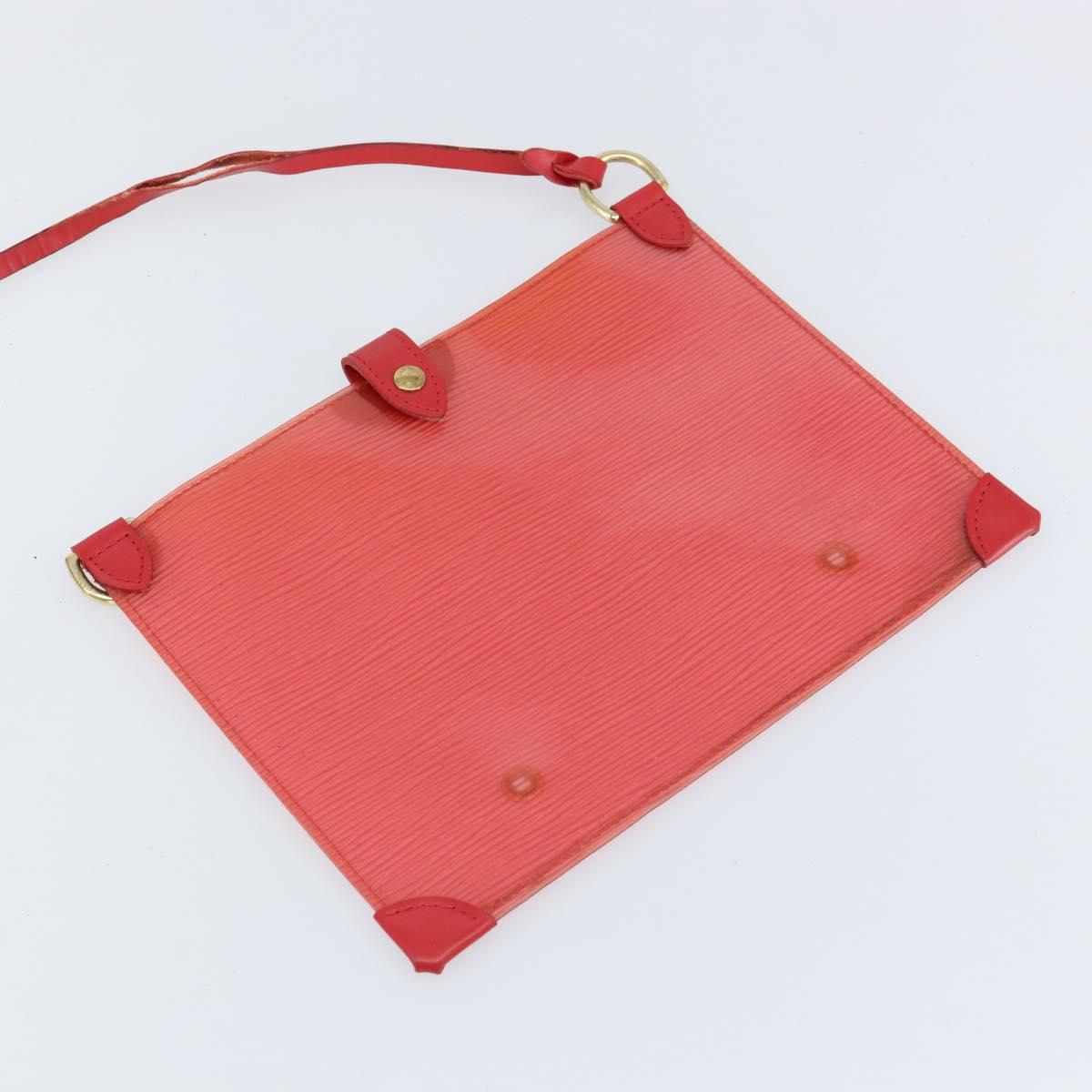 LOUIS VUITTON Epi Plage Via Hand Bag Vinyl Red Grenadine M92152 LV Auth bs30243