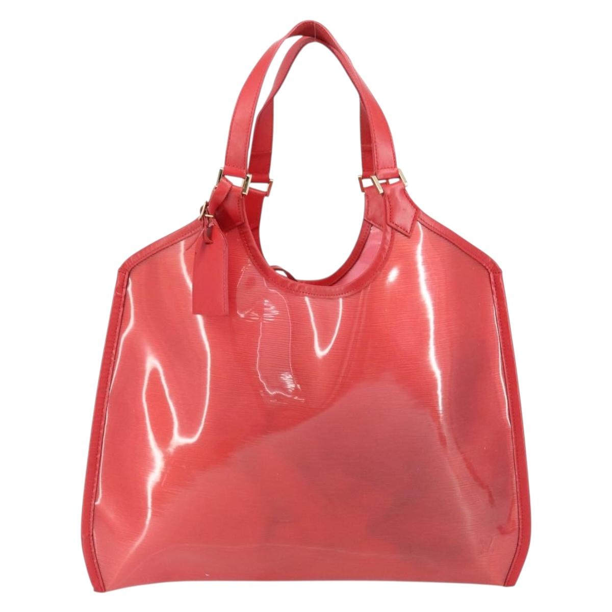LOUIS VUITTON Epi Plage Via Hand Bag Vinyl Red Grenadine M92152 LV Auth bs30243