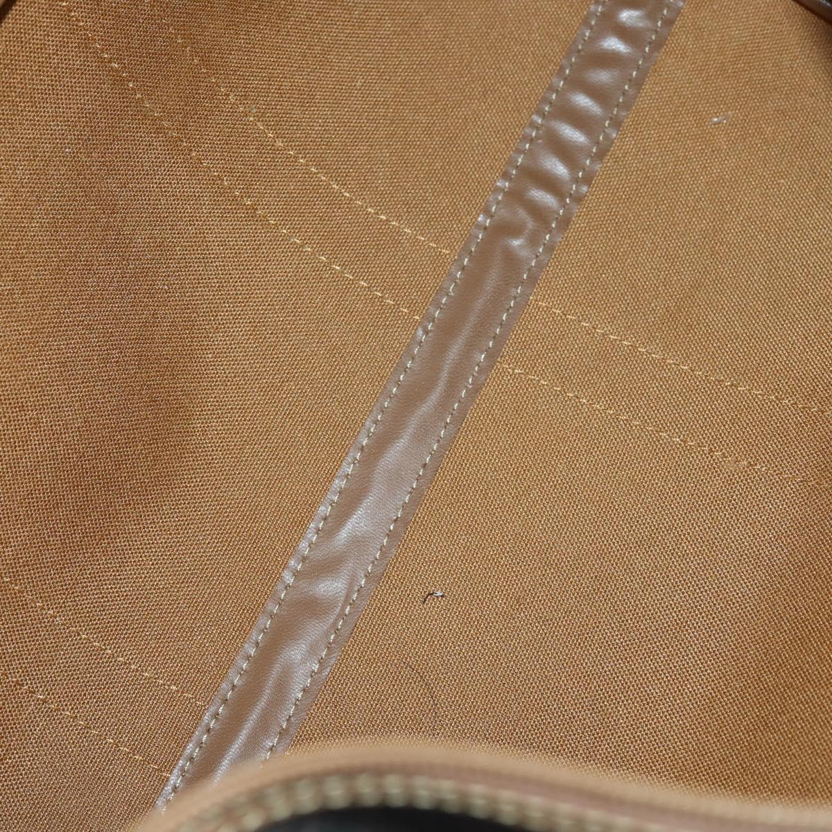 Christian Dior Honeycomb Canvas Boston Bag PVC Black Gold Auth bs30245