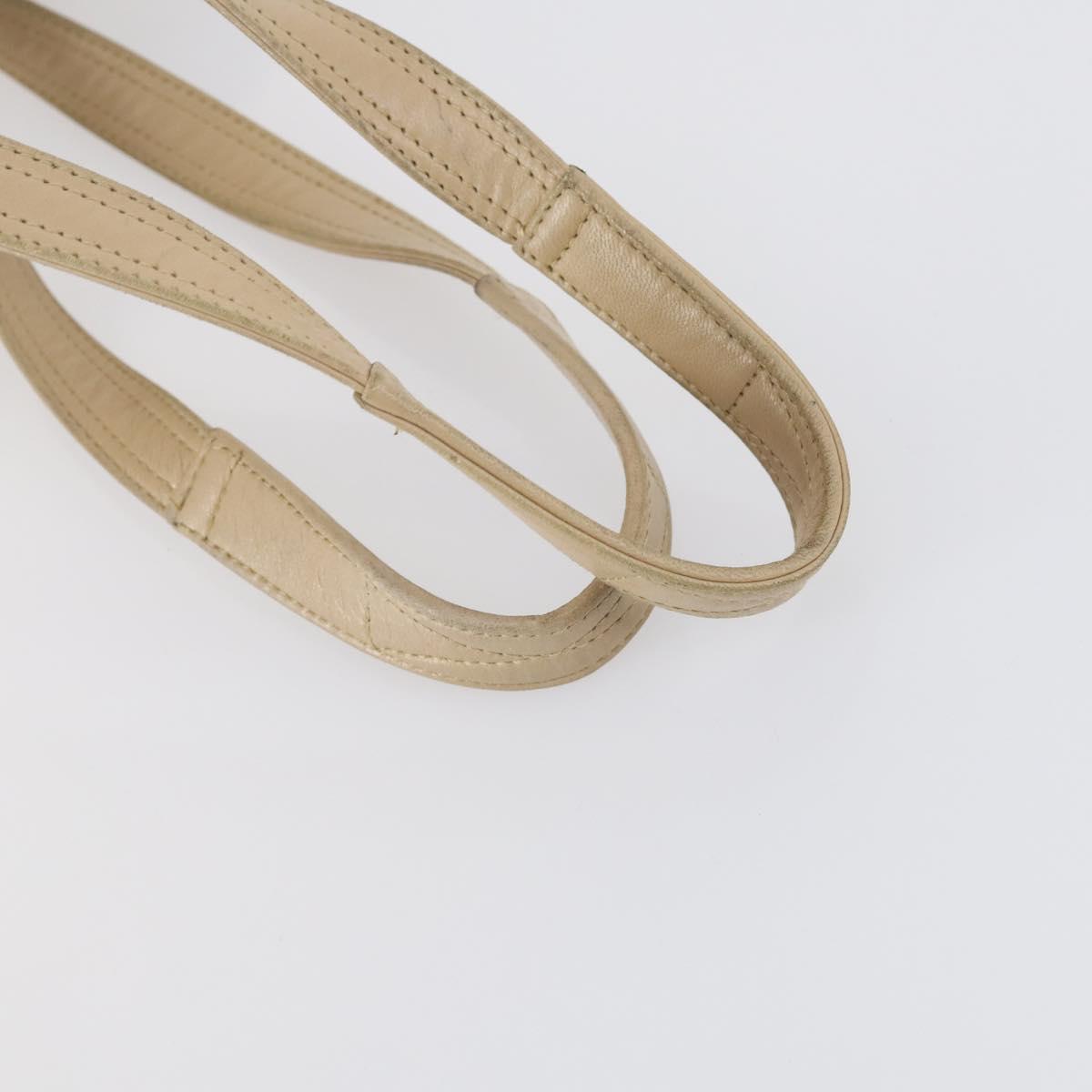 Christian Dior Canage Shoulder Bag Nylon Beige Auth bs30247