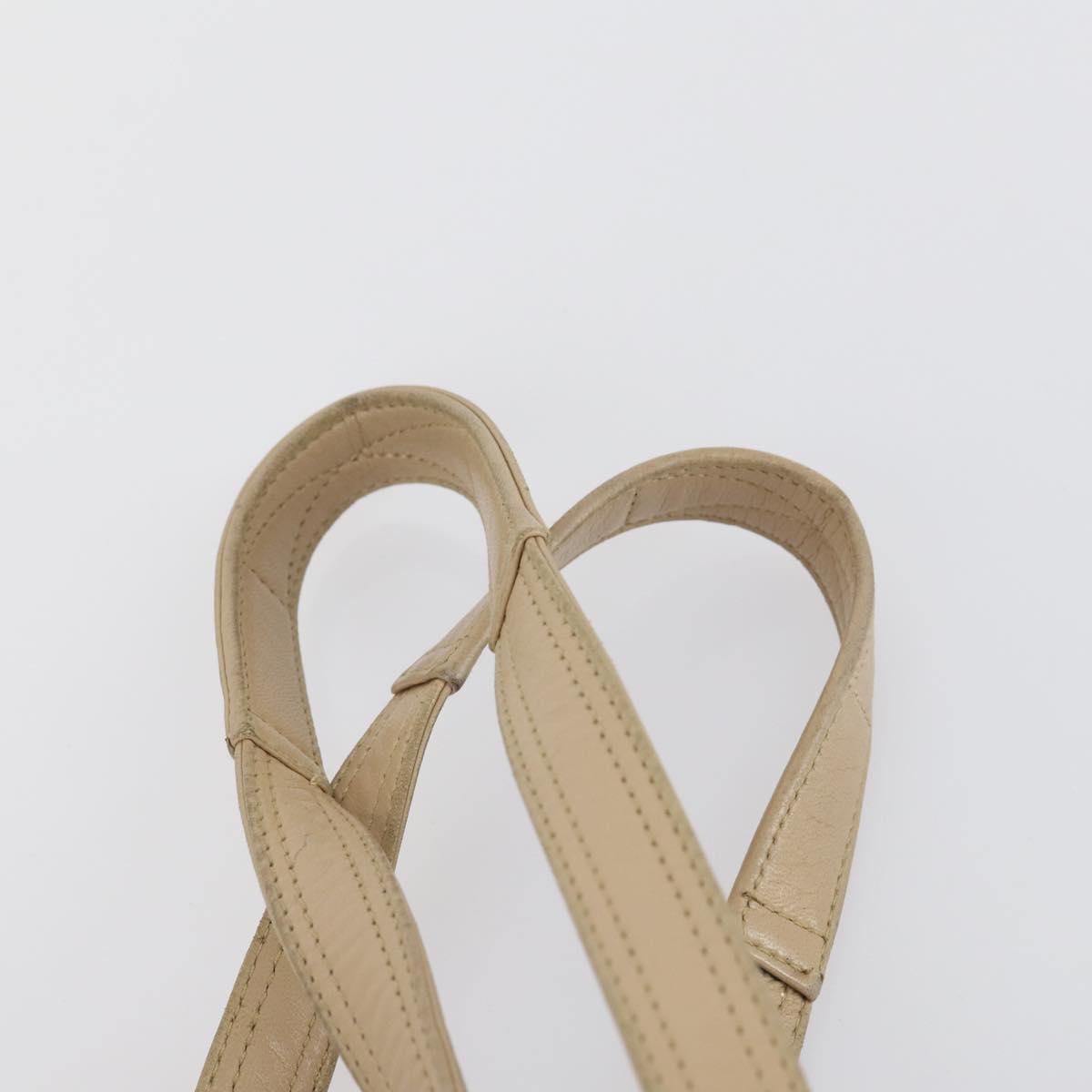 Christian Dior Canage Shoulder Bag Nylon Beige Auth bs30247