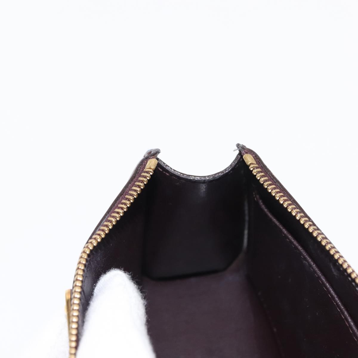 LOUIS VUITTON Monogram Vernis Trousse Pouch Amarante M93565 LV Auth bs30248