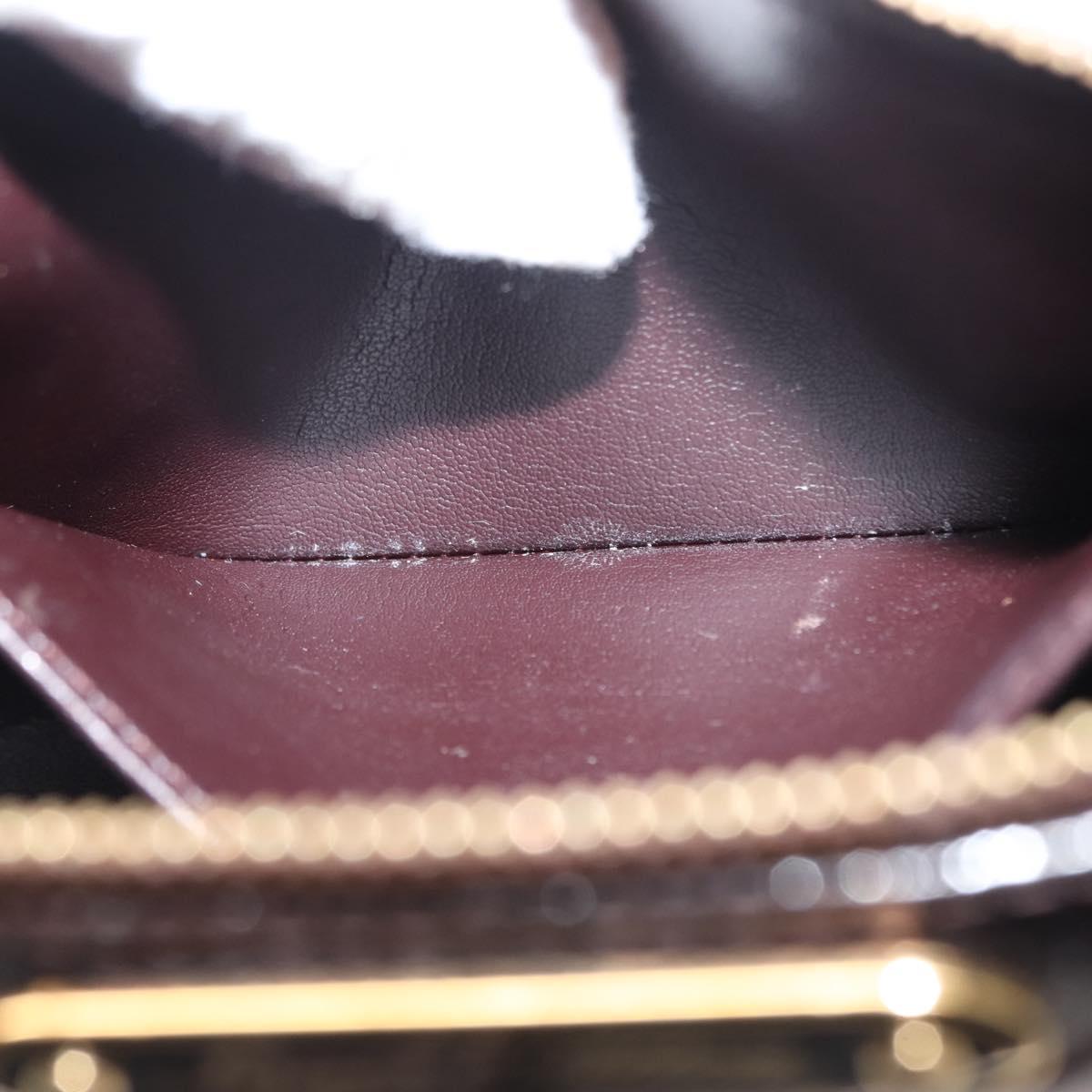 LOUIS VUITTON Monogram Vernis Trousse Pouch Amarante M93565 LV Auth bs30248